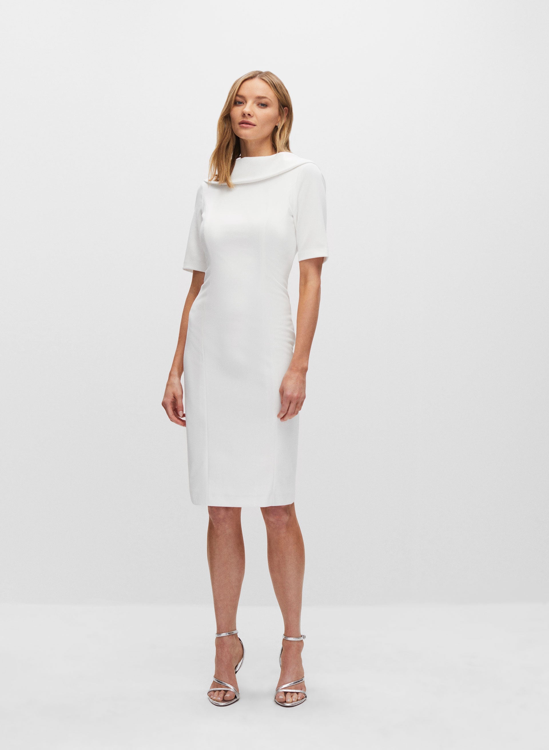 adrianna papell white dress Adrianna Papell