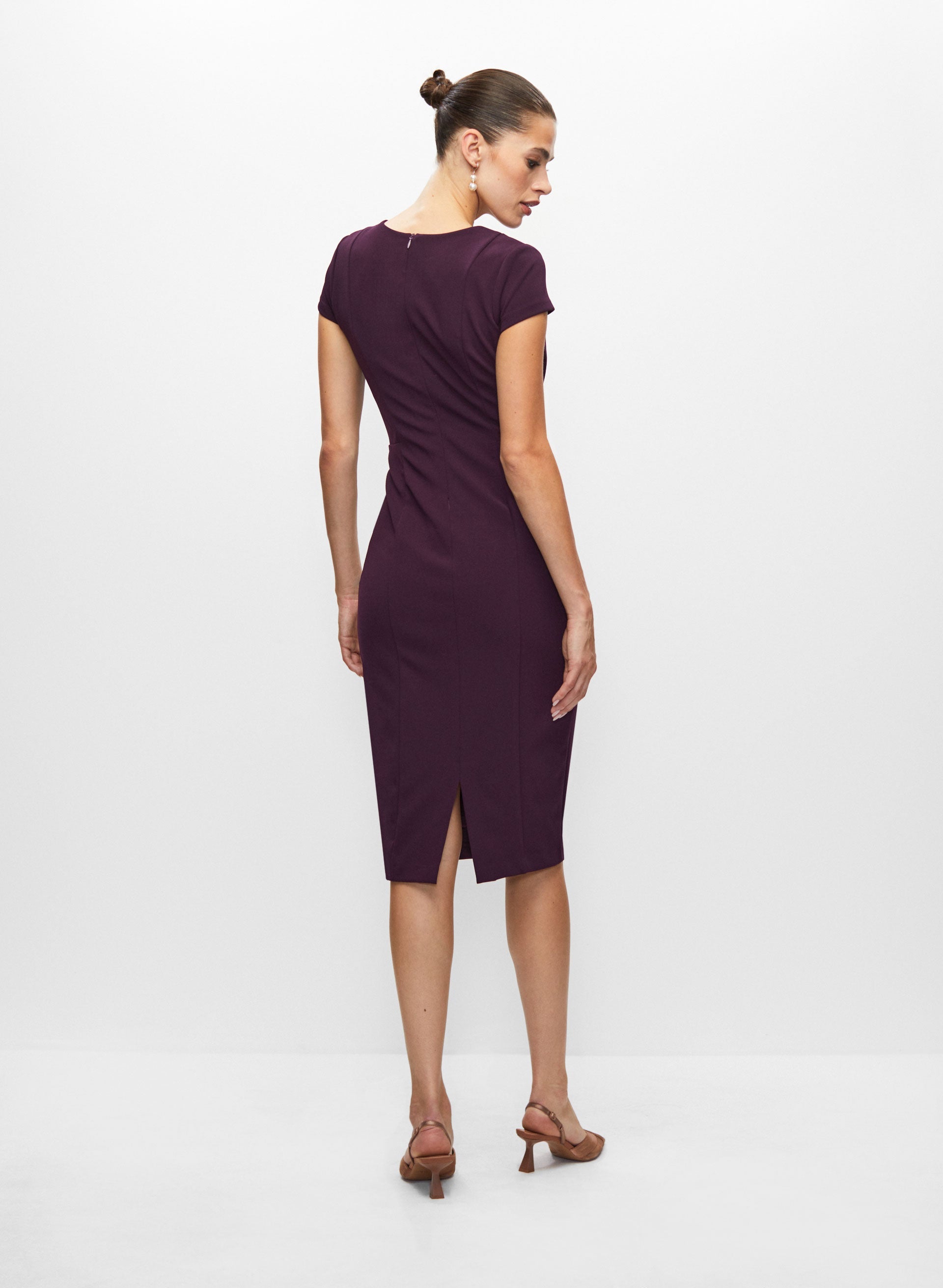 Eggplant top sheath dress