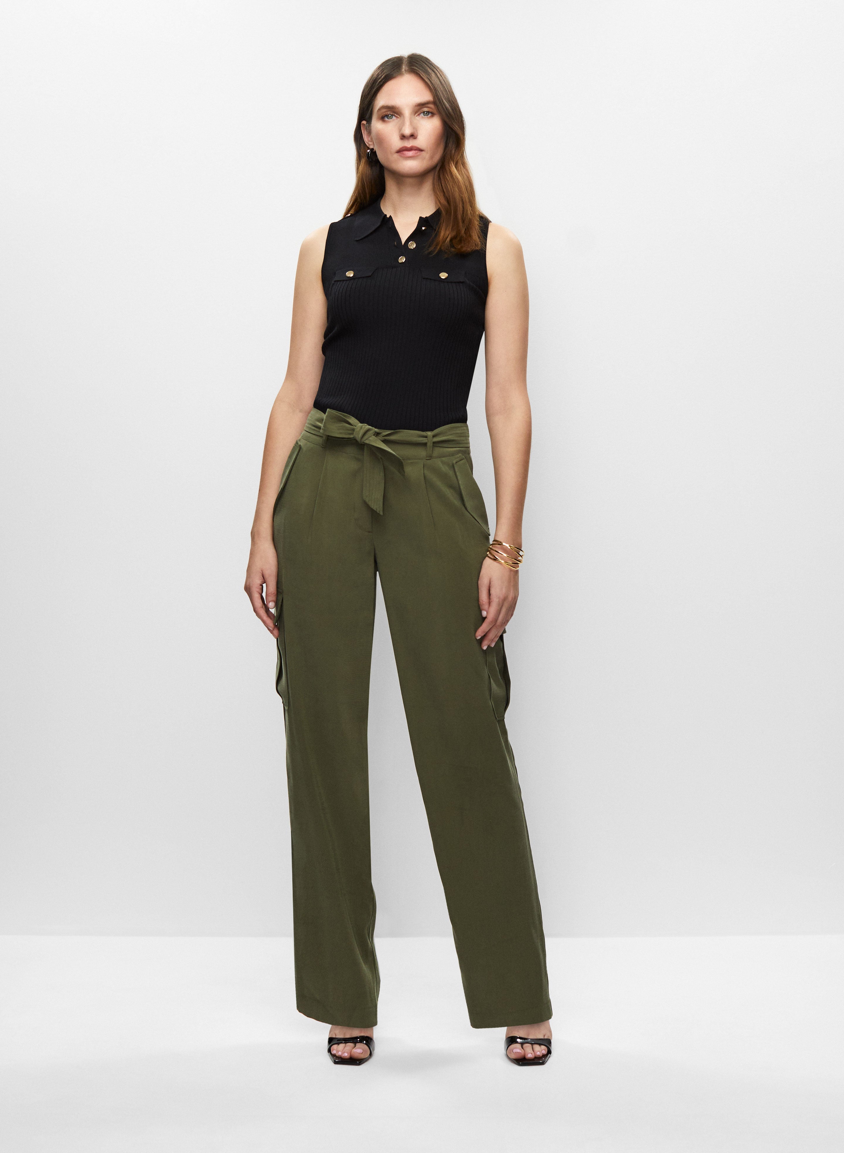 Sleeveless Top Cargo Pants