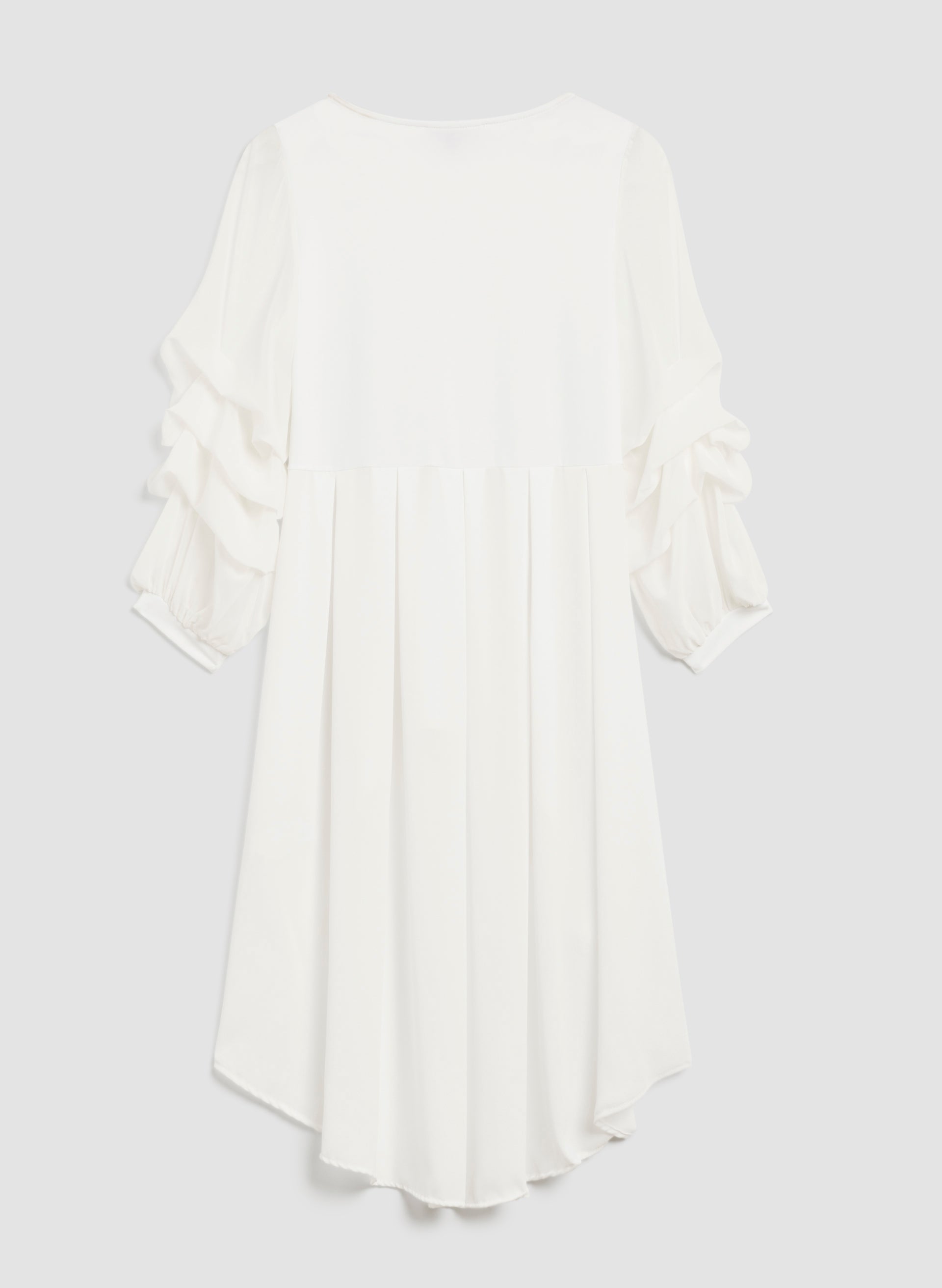 Ruffle Sleeve Asymmetric Tunic