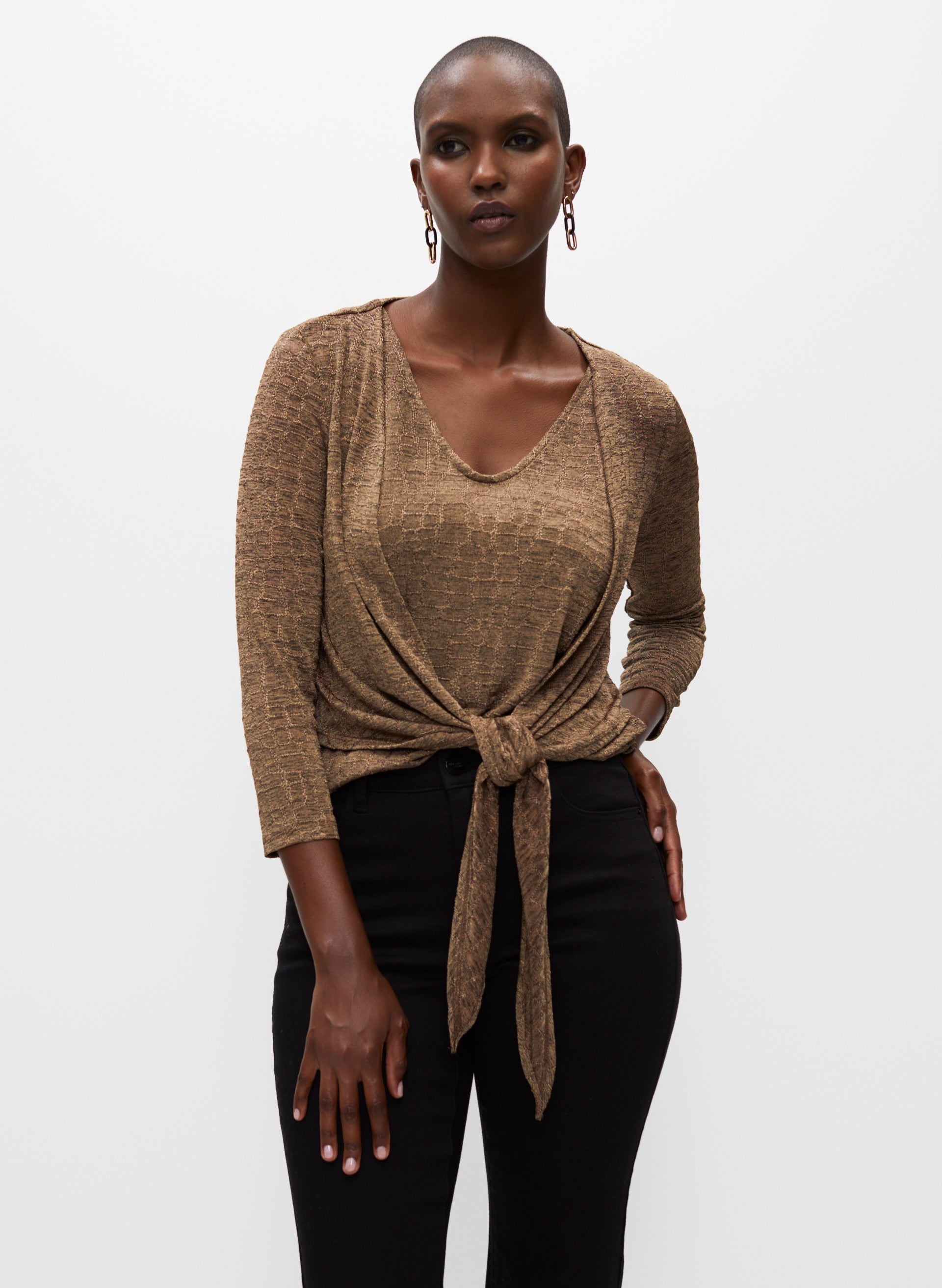 how to wear tie front cardigan