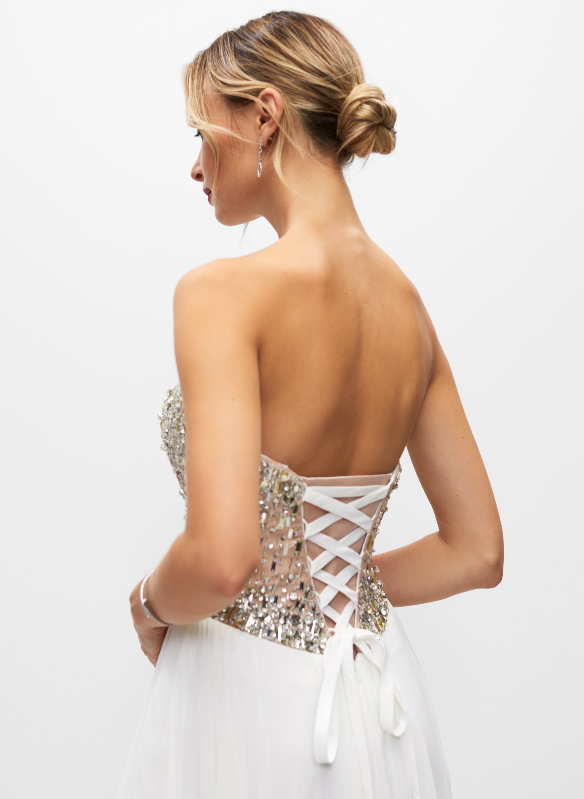 Beaded Bustier Gown