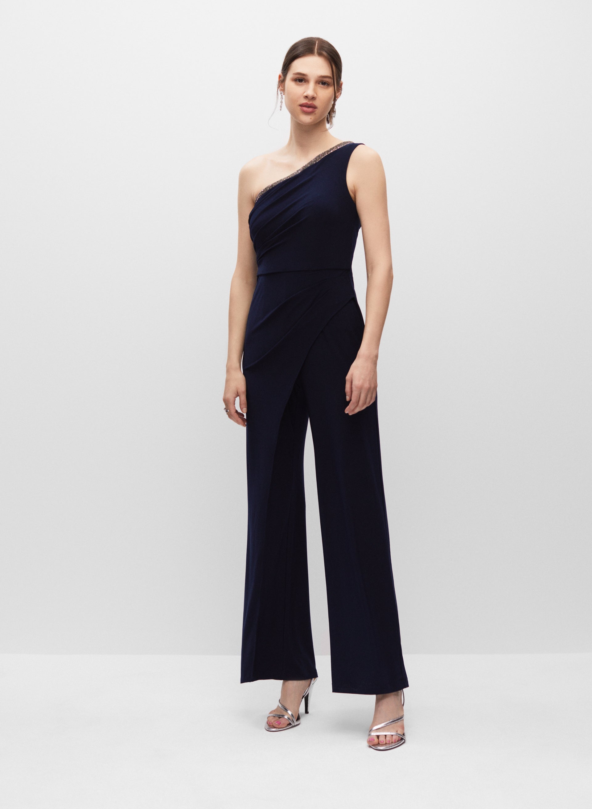 Adrianna Papell One Shoulder Jumpsuit