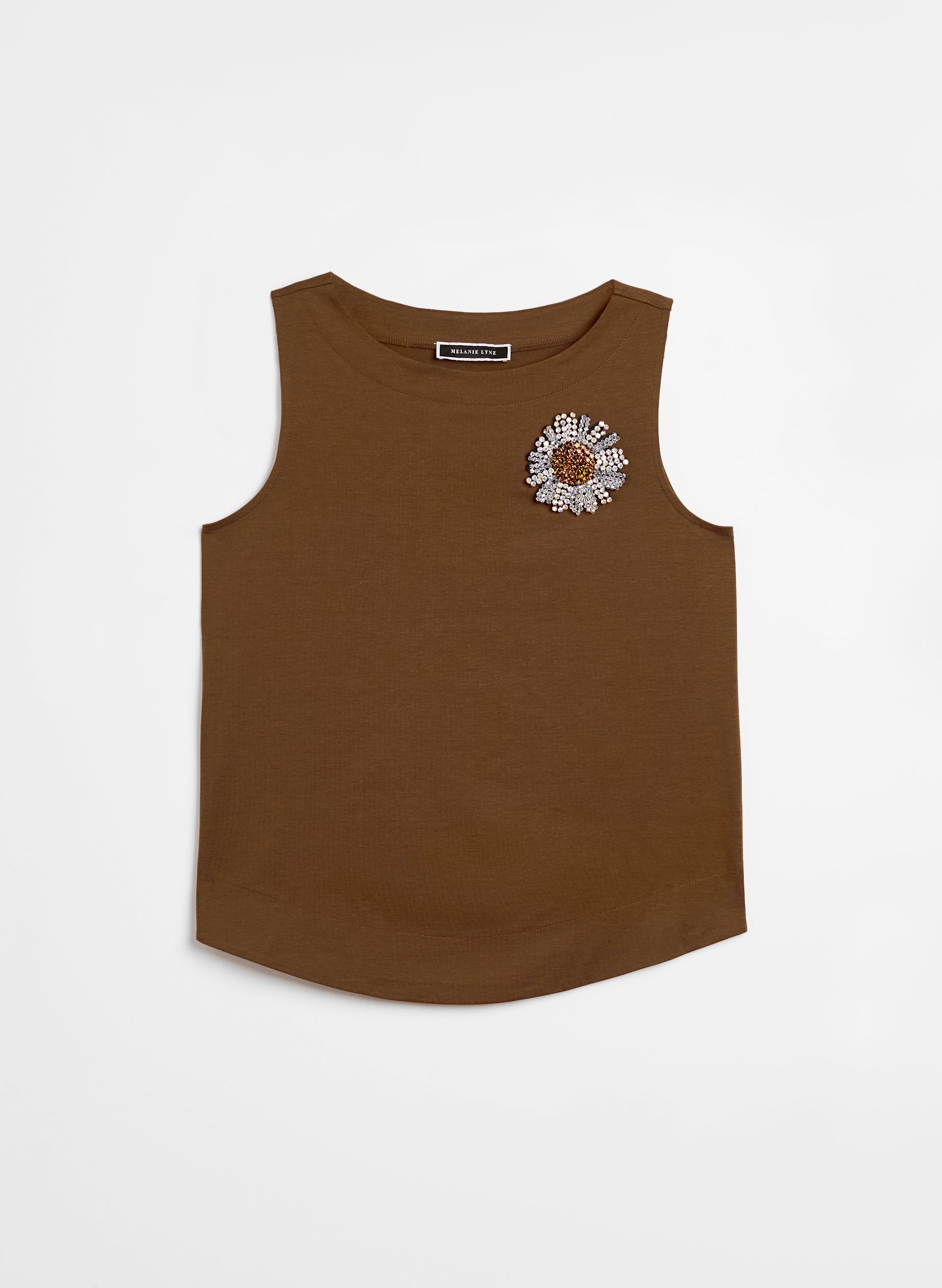 Embroidered Sleeveless Top