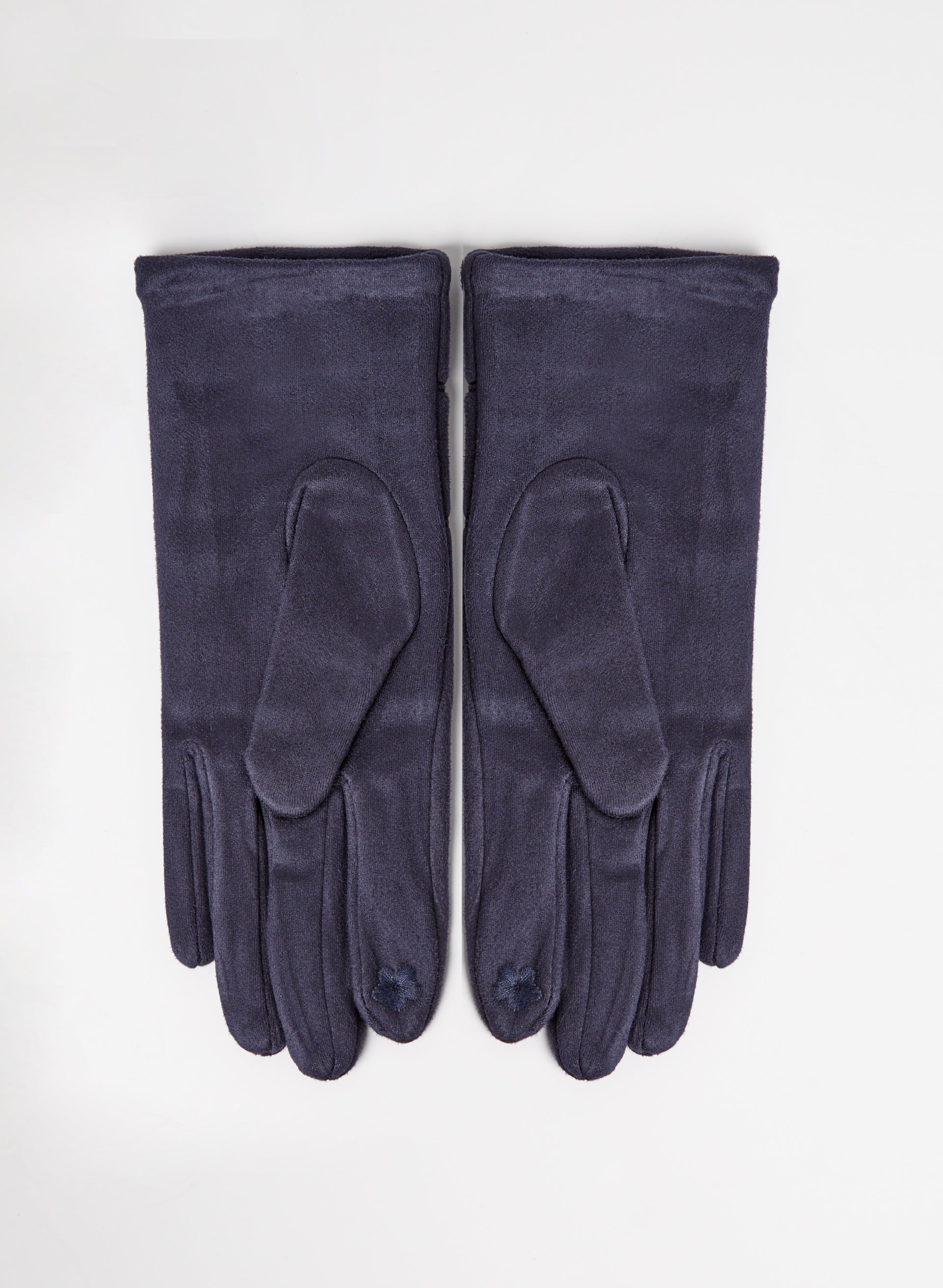 Quilted Faux Suede Gloves