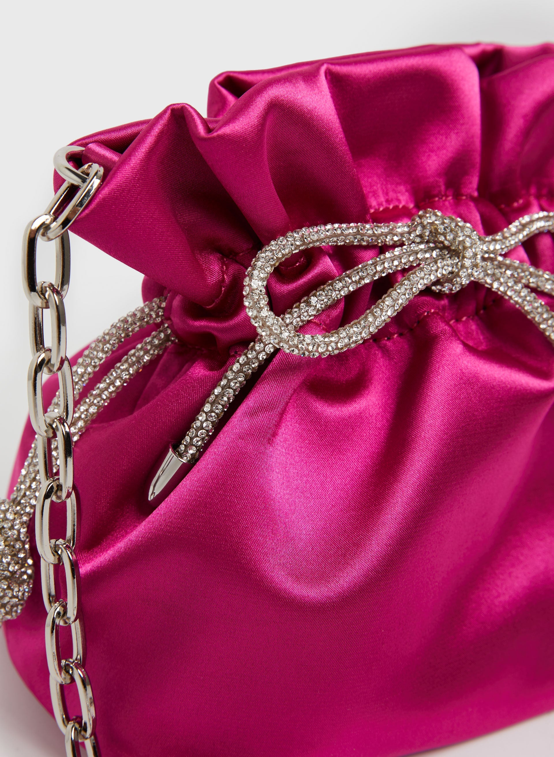 Pink satin clearance bag