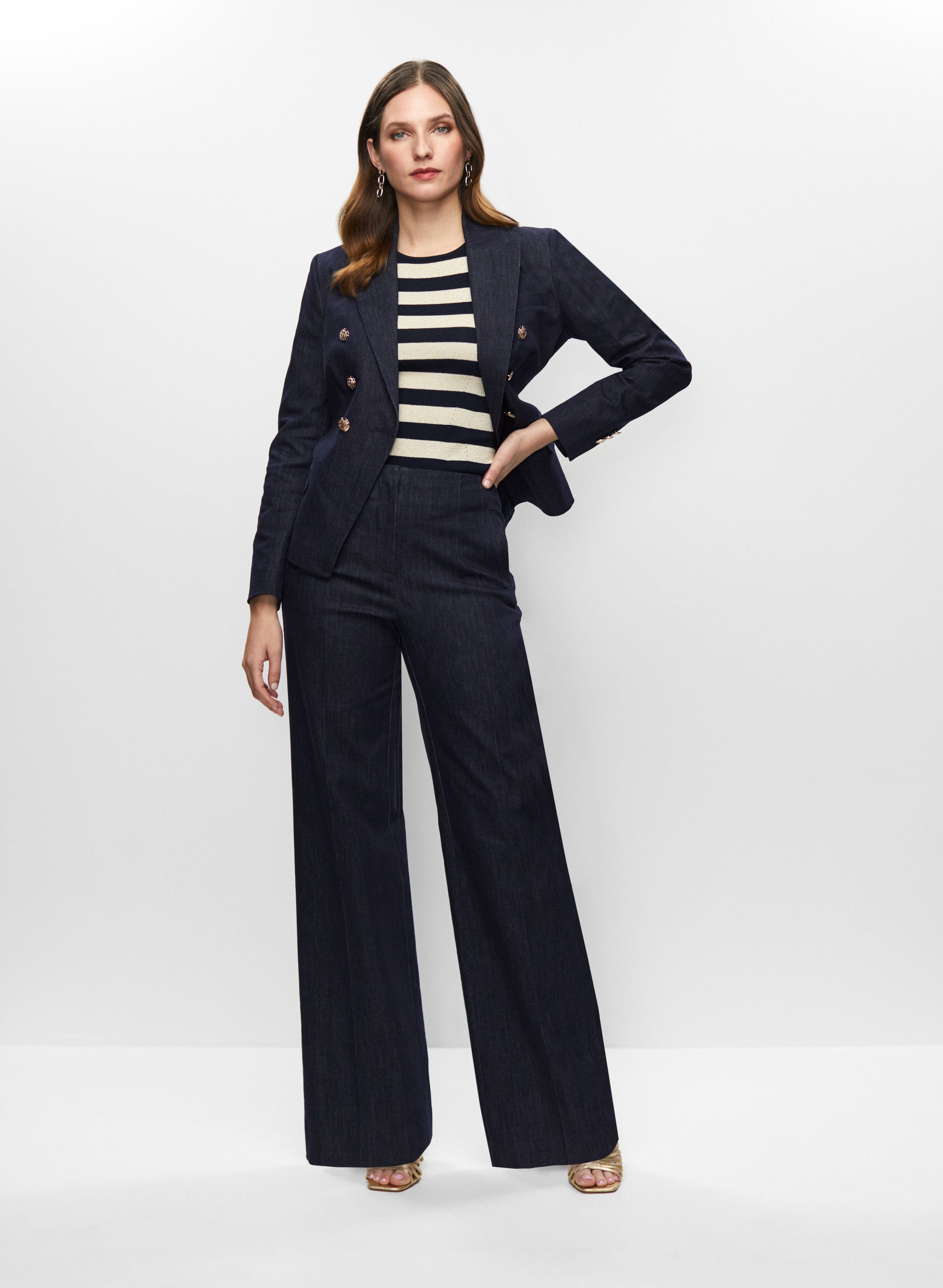 Wide leg pants and denim jacket 2025
