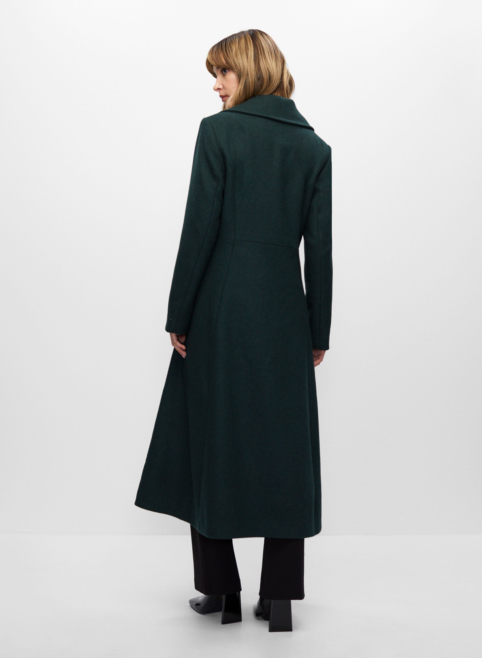 Twill Wool Blend Coat