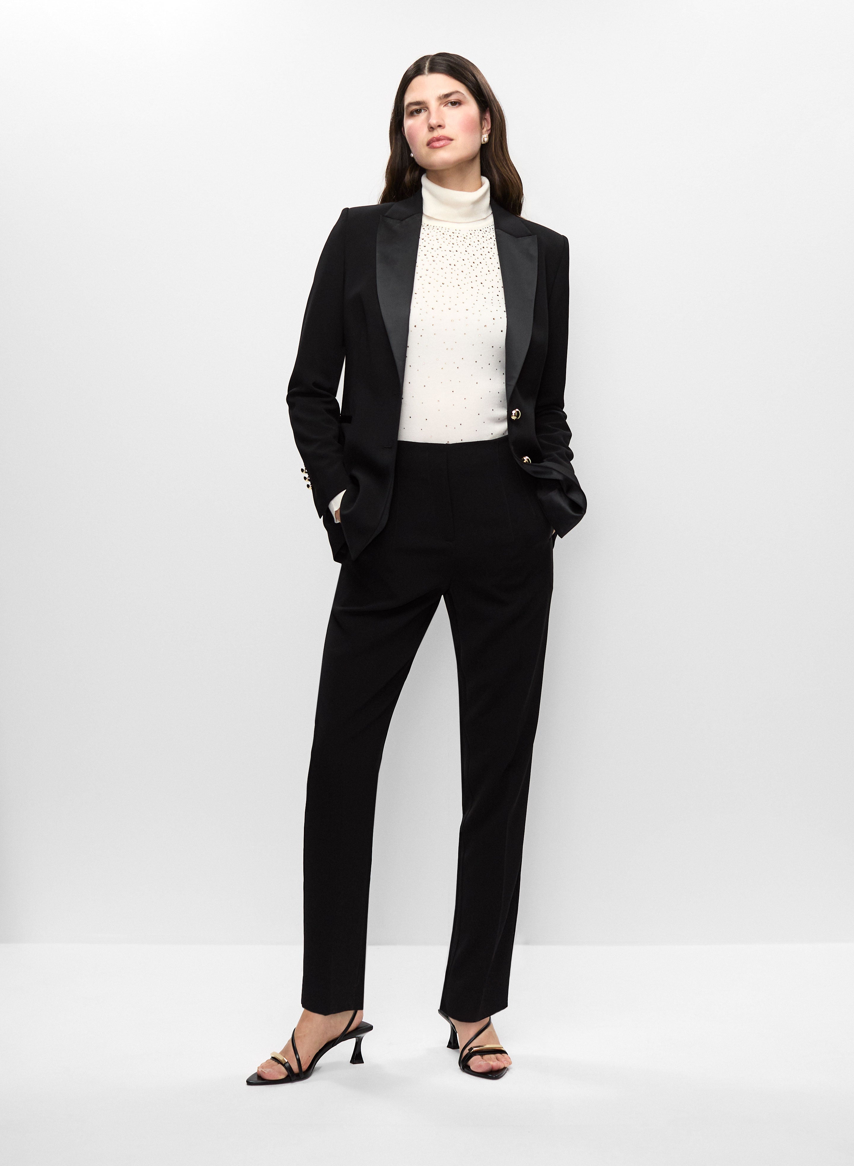 Tuxedo Jacket Pants Turtleneck