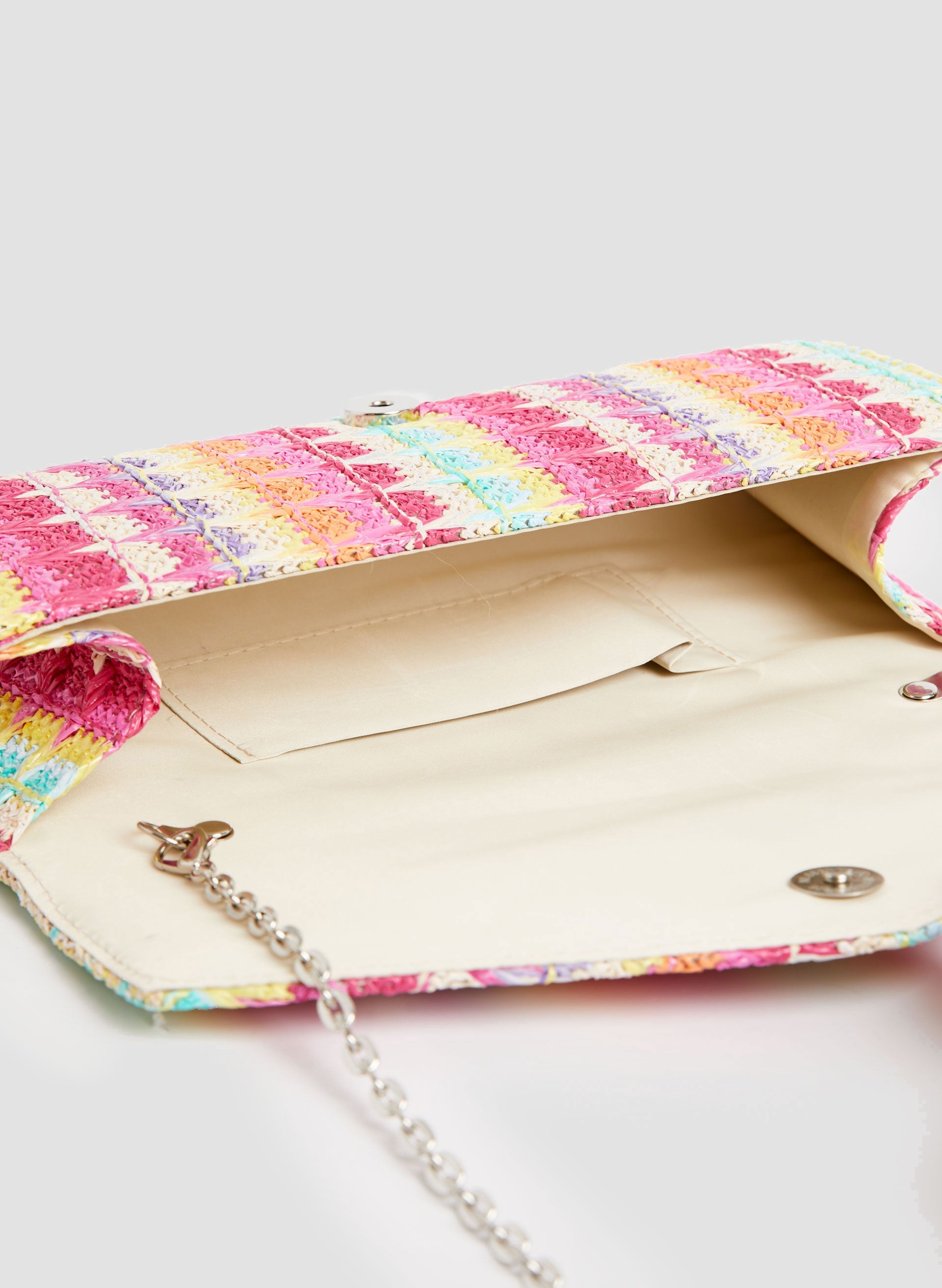 Multicolour Embroidered Envelope Clutch