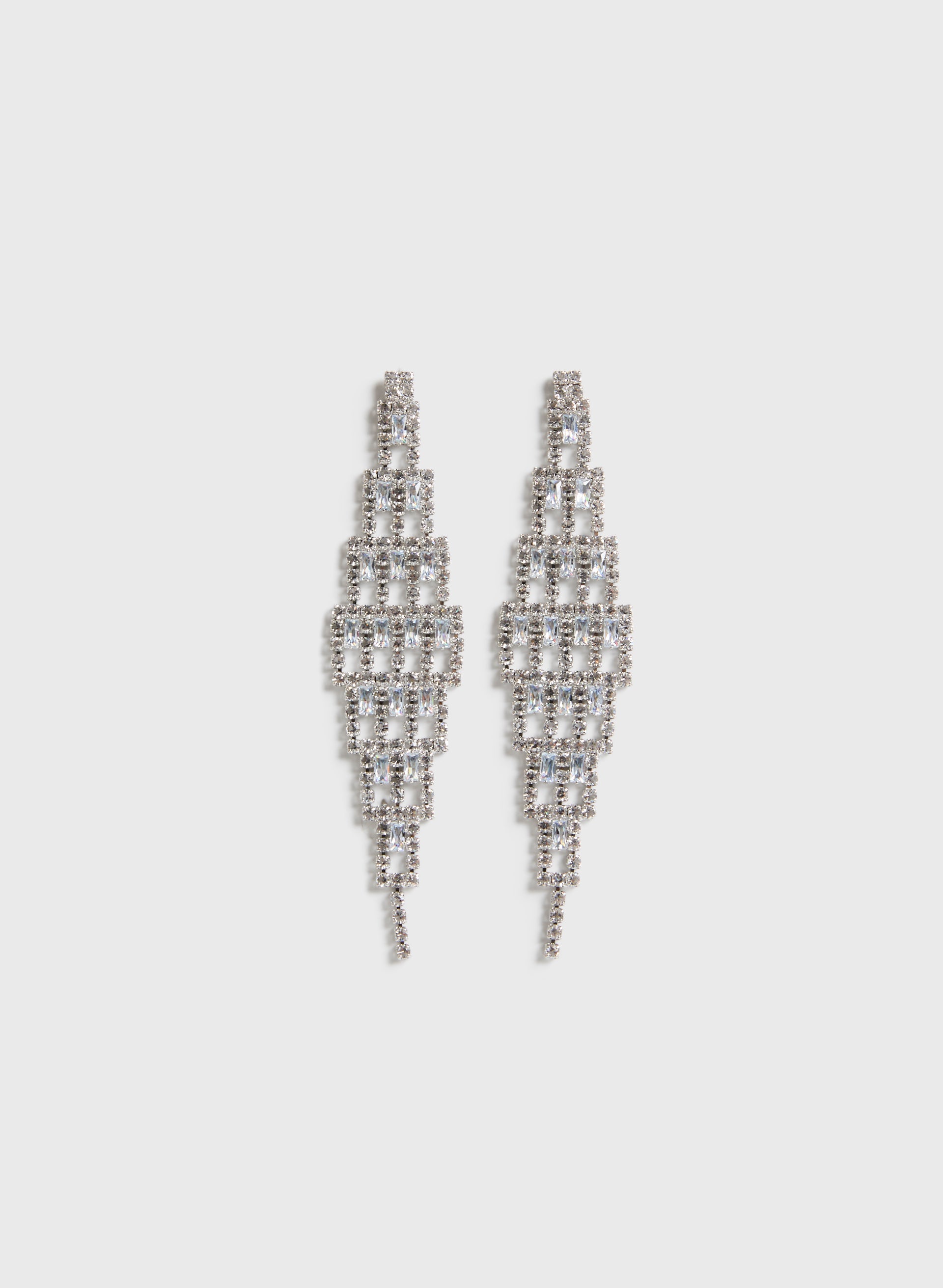 Checkered Chandelier Earrings