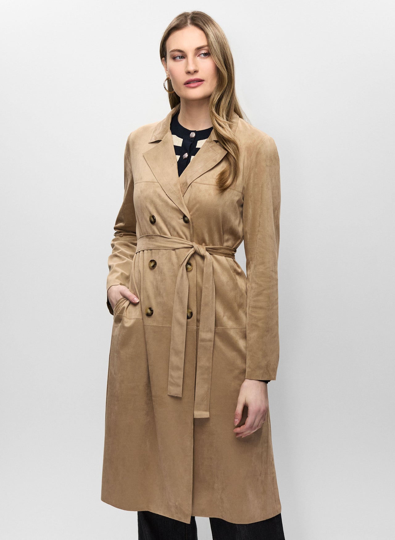 Molly faux suede Trenchcoat