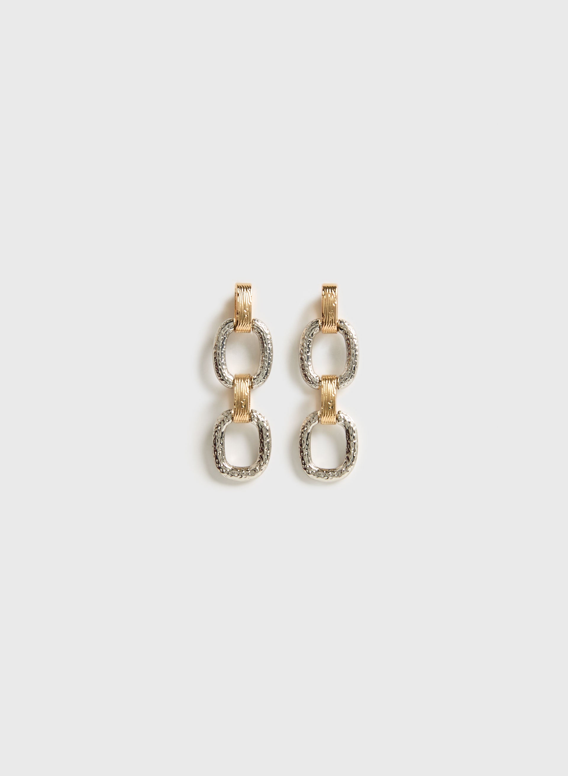 Two-Tone Dangle Earrings
