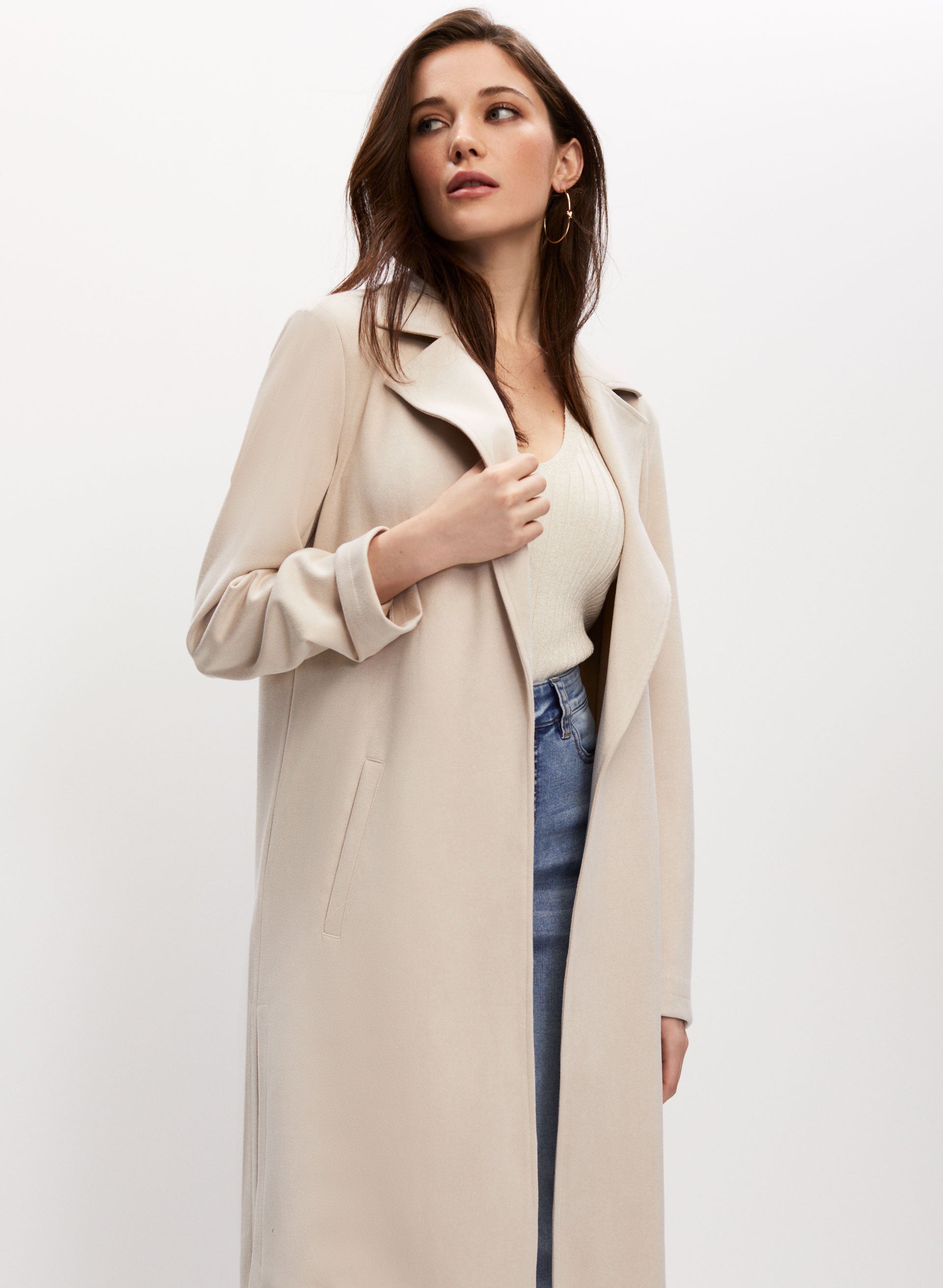 Notch collar coat deals