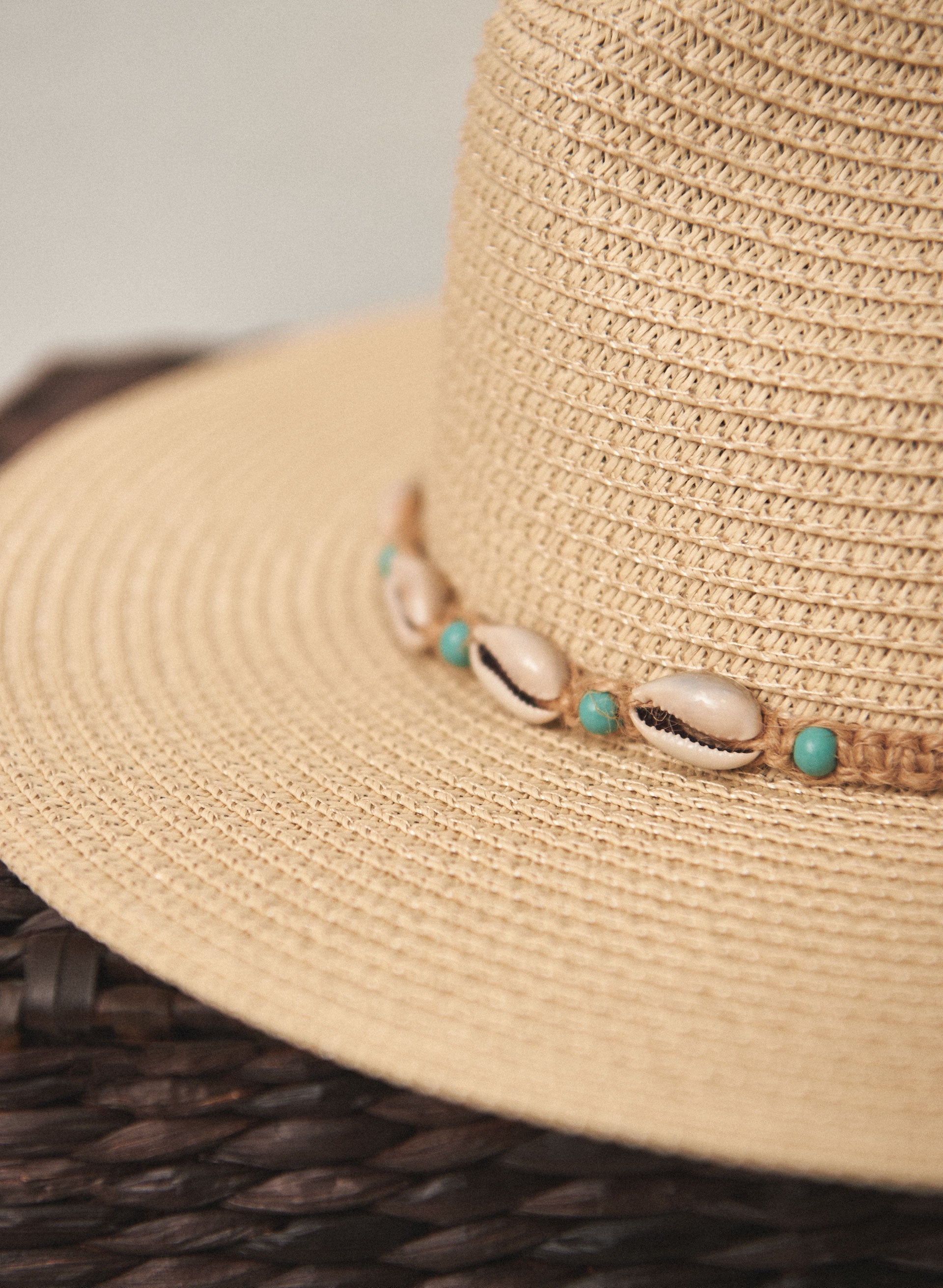 Shell Detail Panama Hat