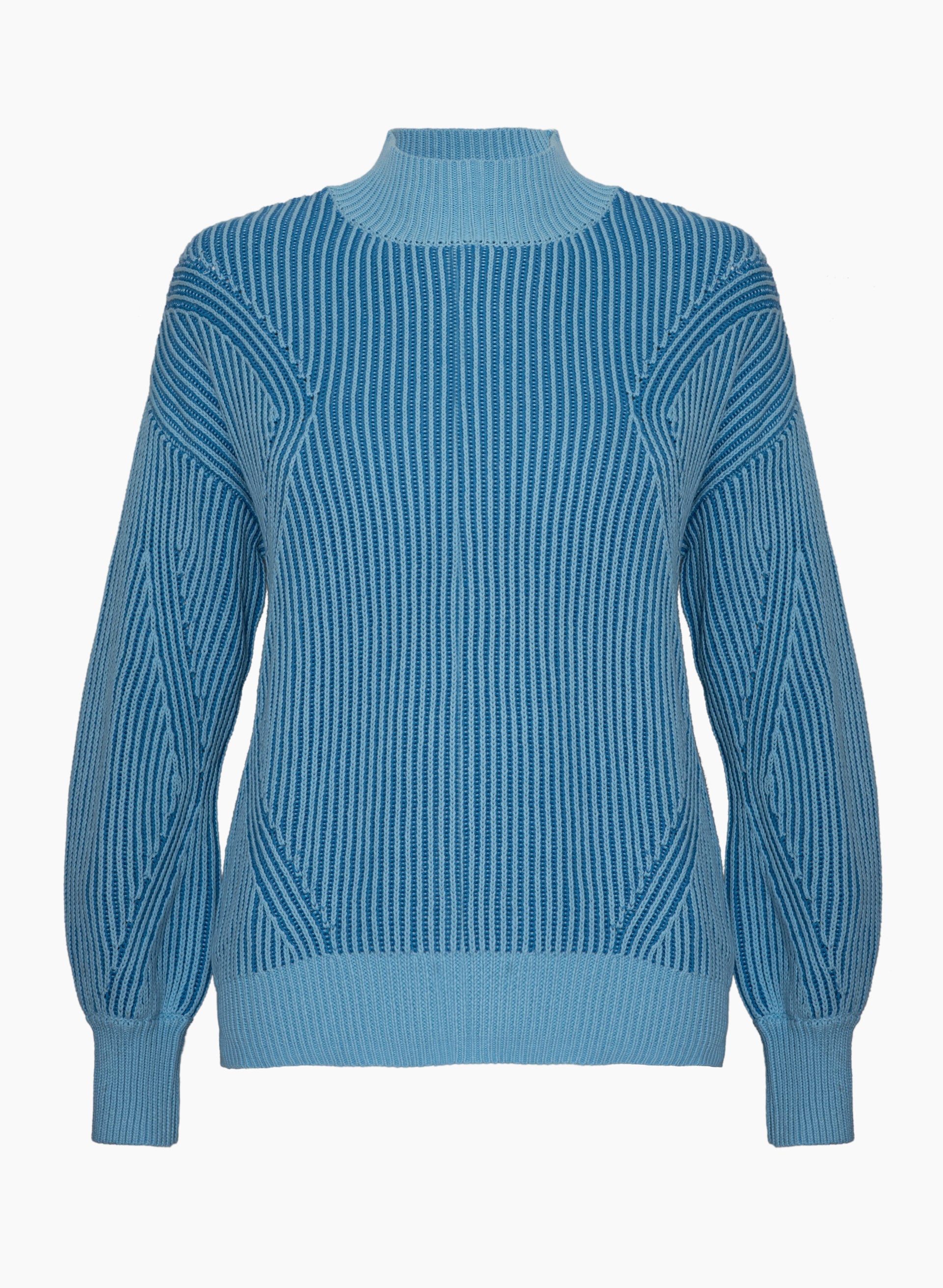 Two Tone Mock Neck Sweater