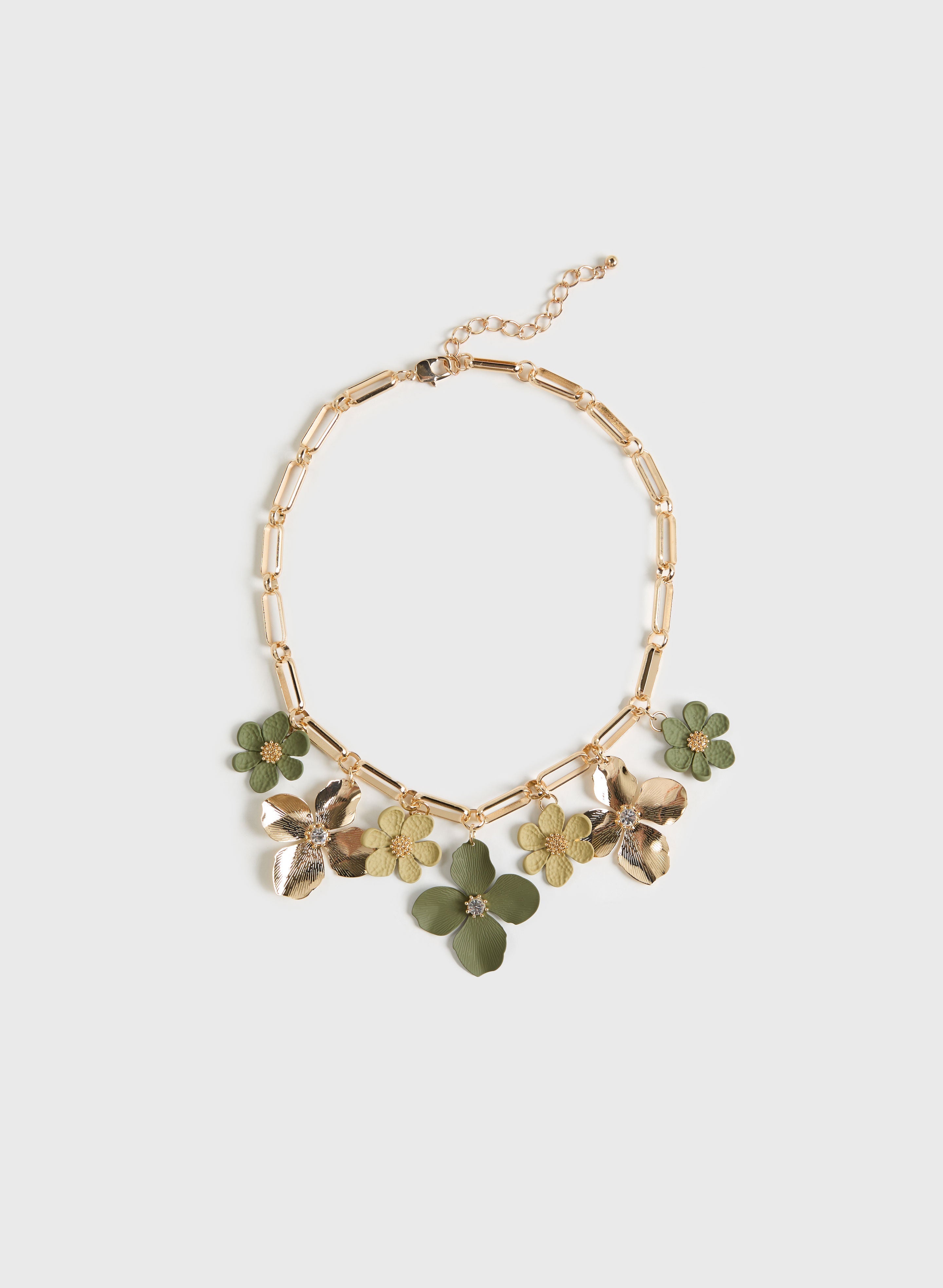 Floral Chain Link Necklace