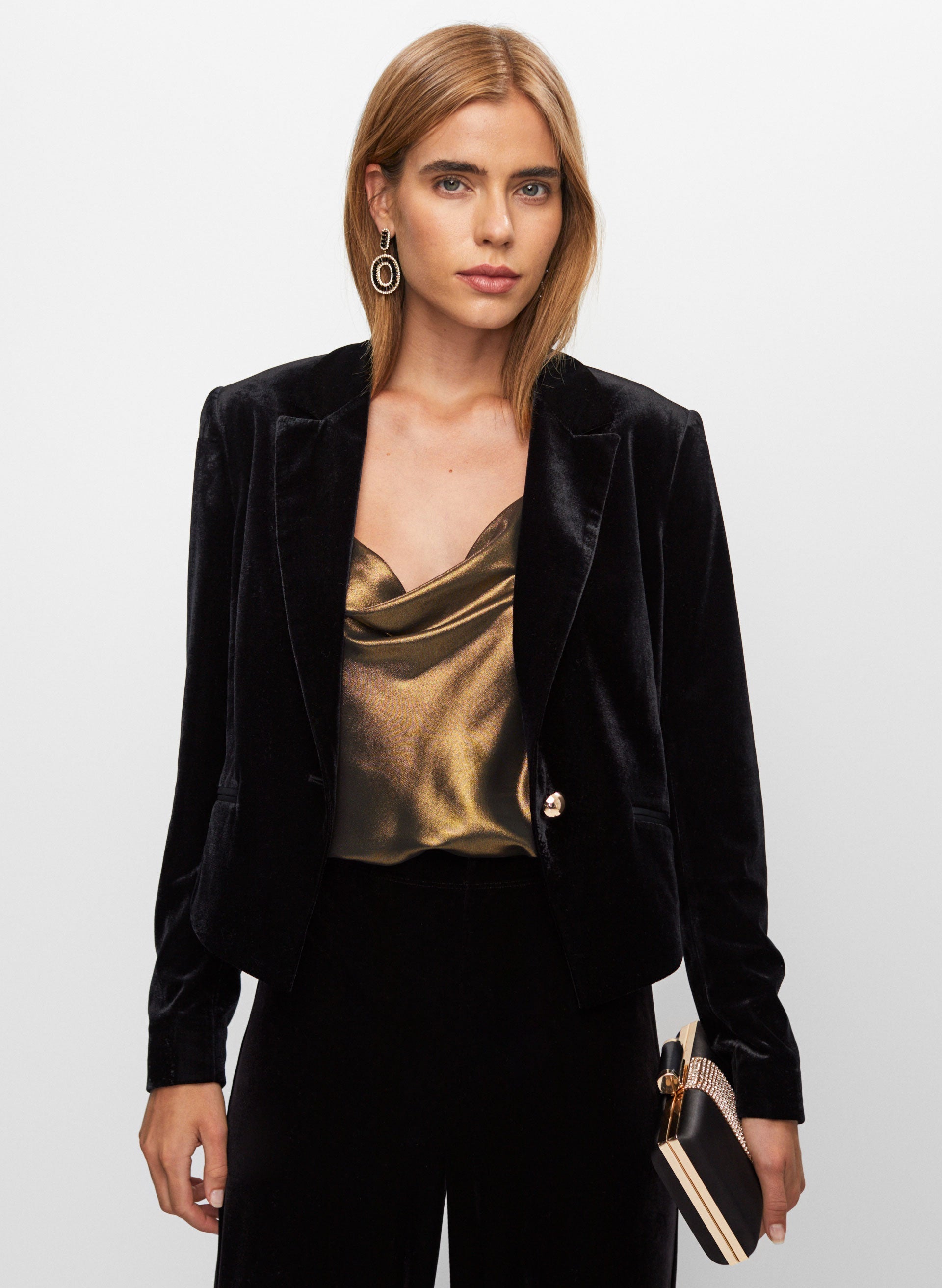 Cropped Velvet Jacket