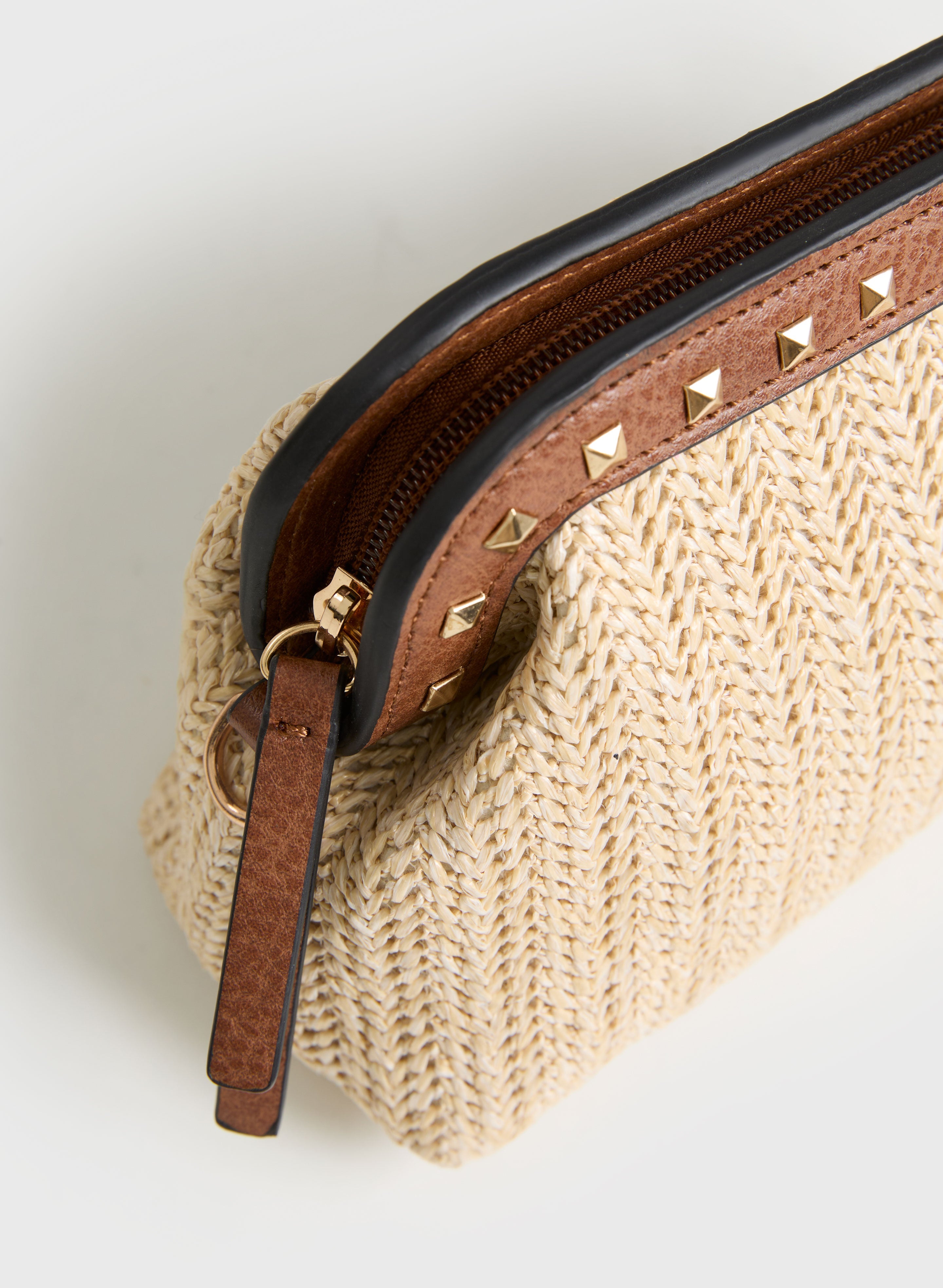 Braided Straw Cross-Body Handbag
