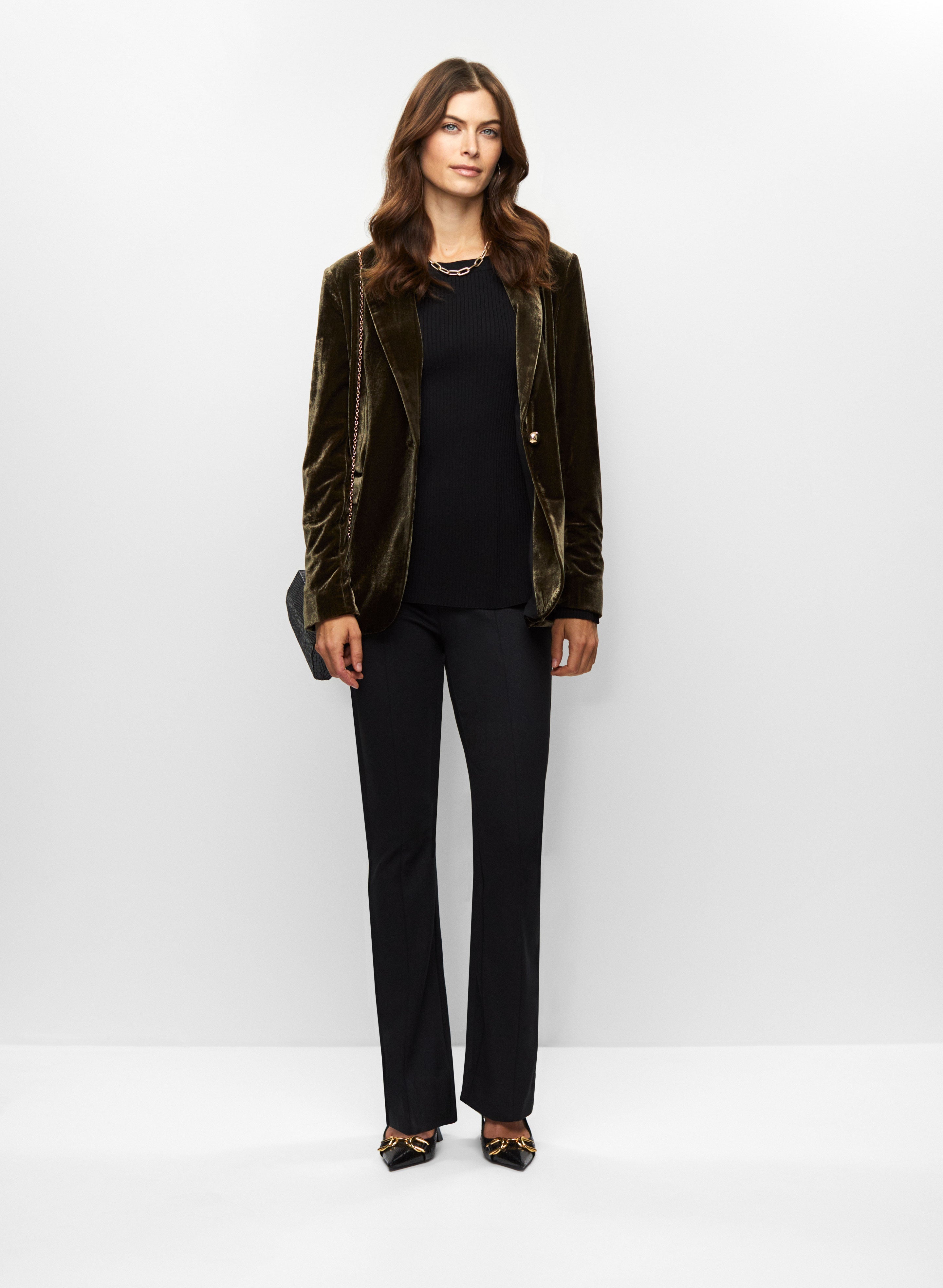 Velvet Jacket Flare Pants
