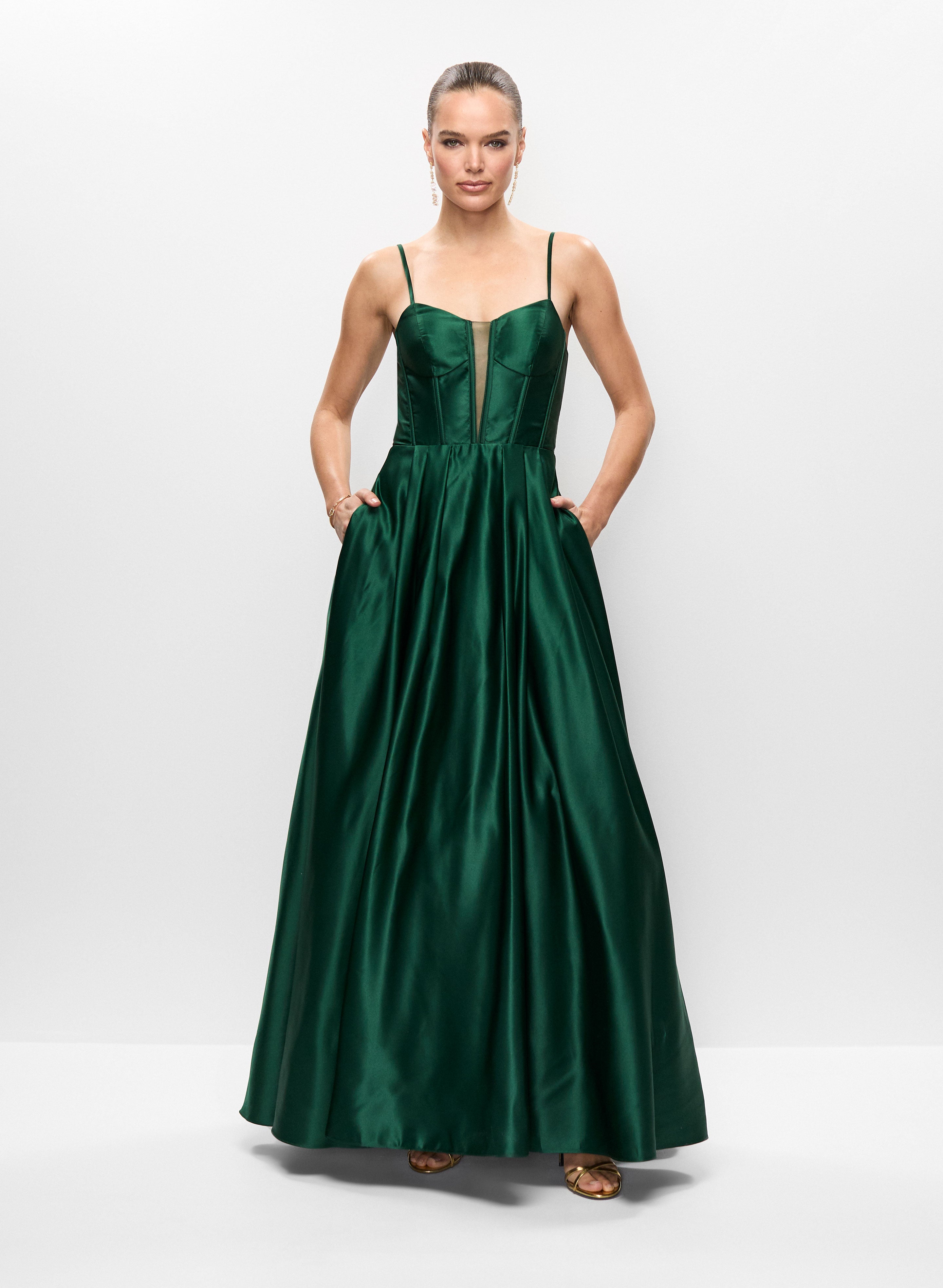 Corset Style Satin Gown