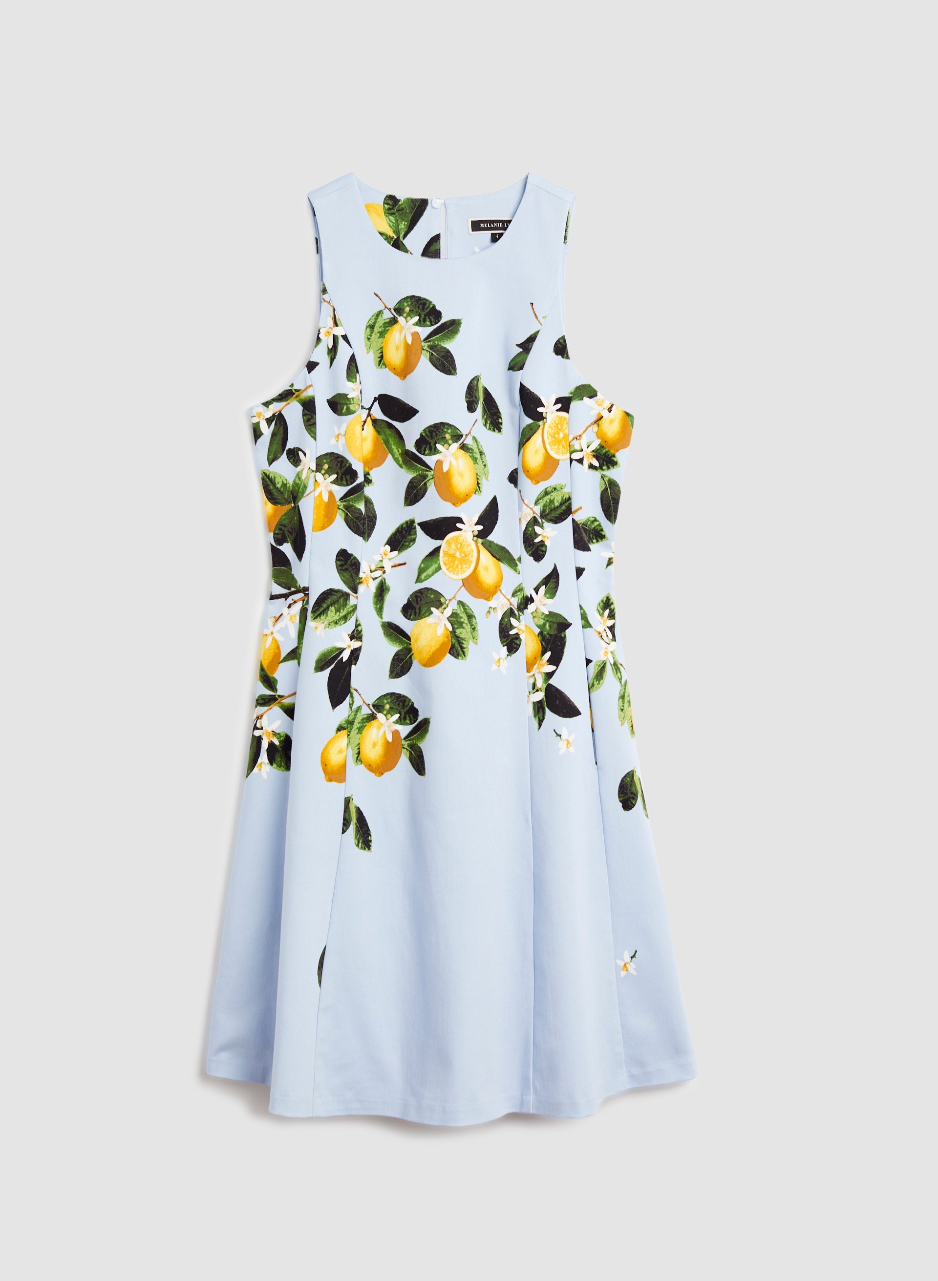 Lemon Print Sleeveless Dress
