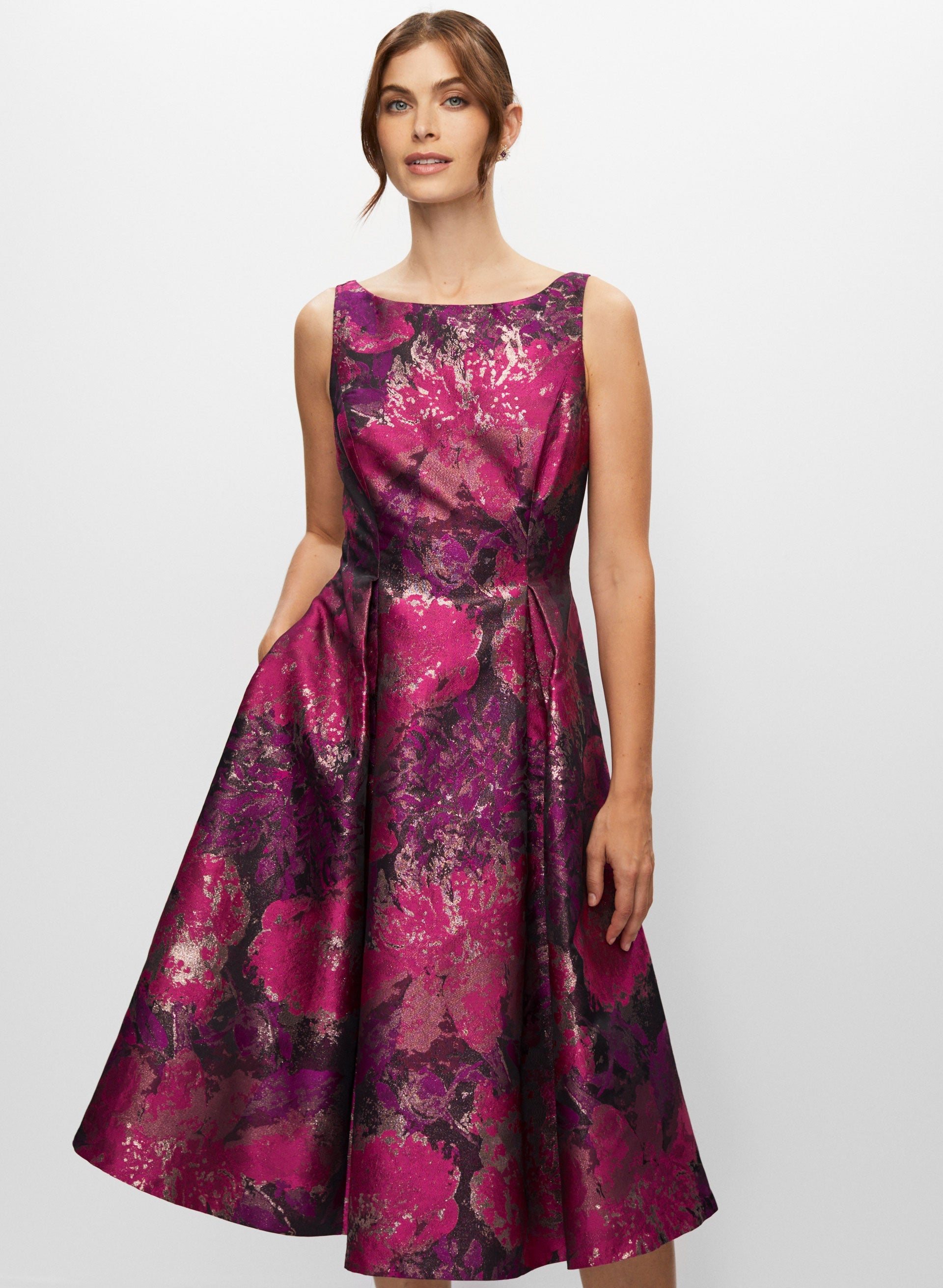 Berry jacquard dress sale