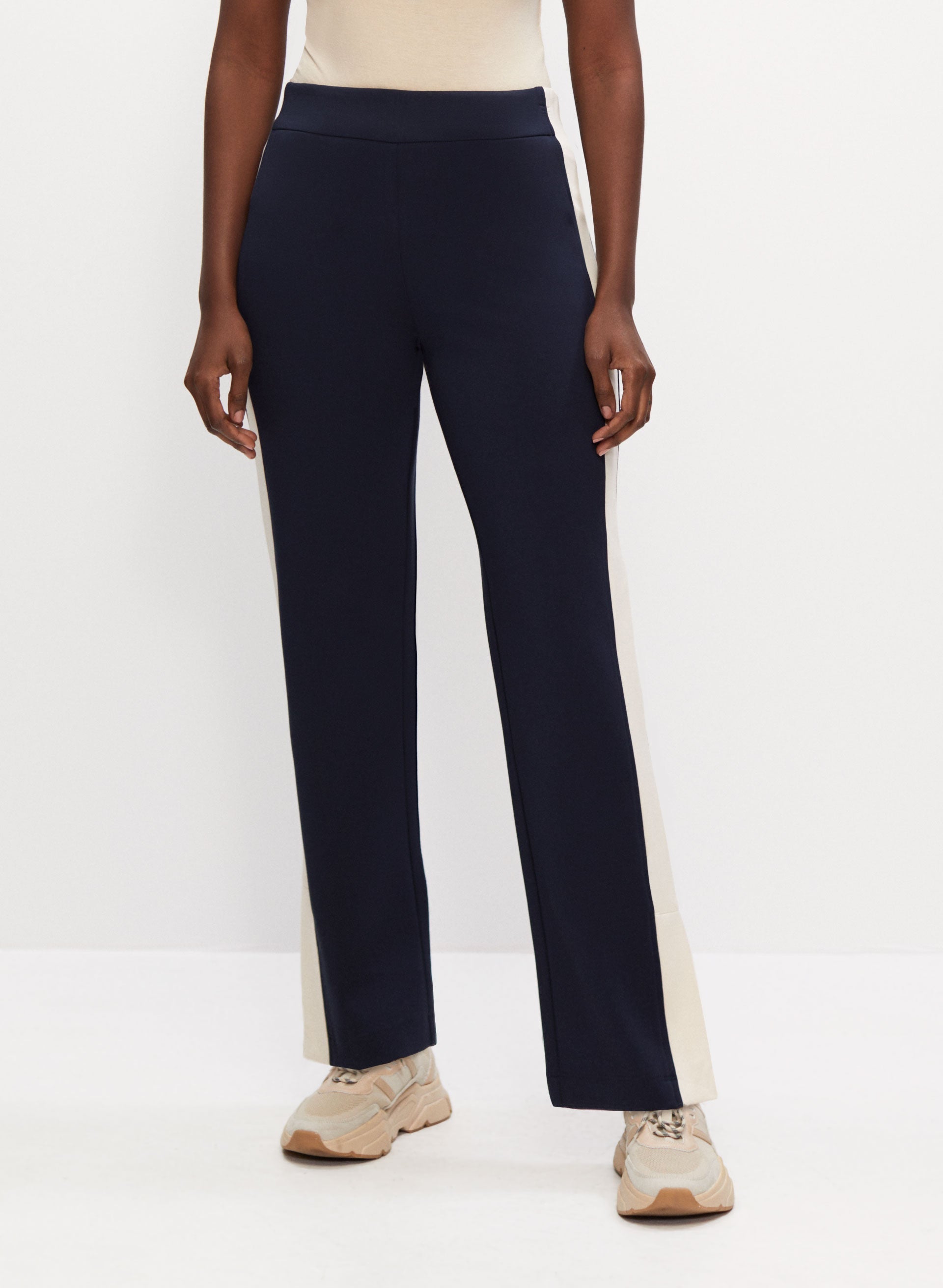 Contrasting Band Trousers