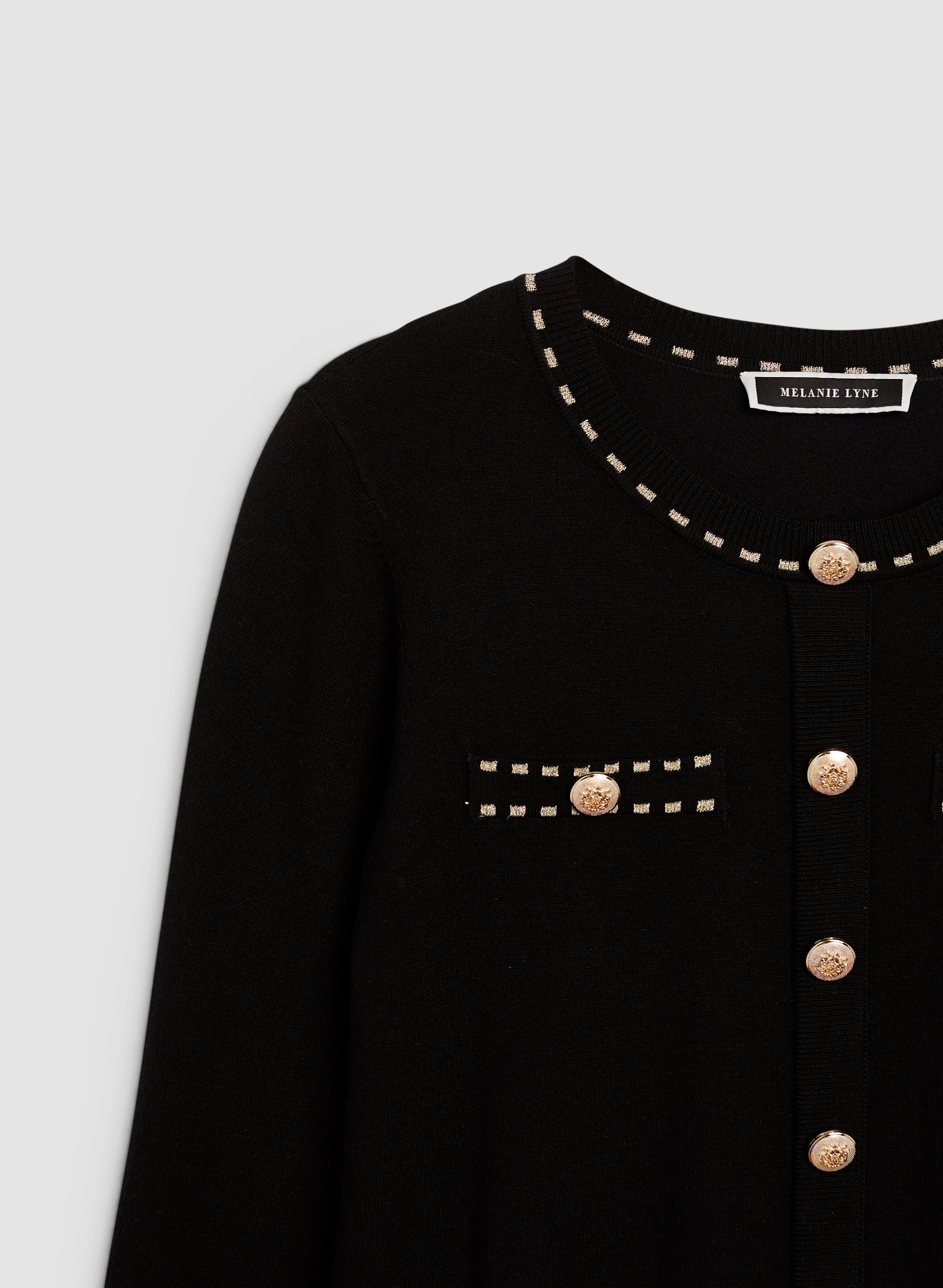Gold Button Detail Pullover Sweater
