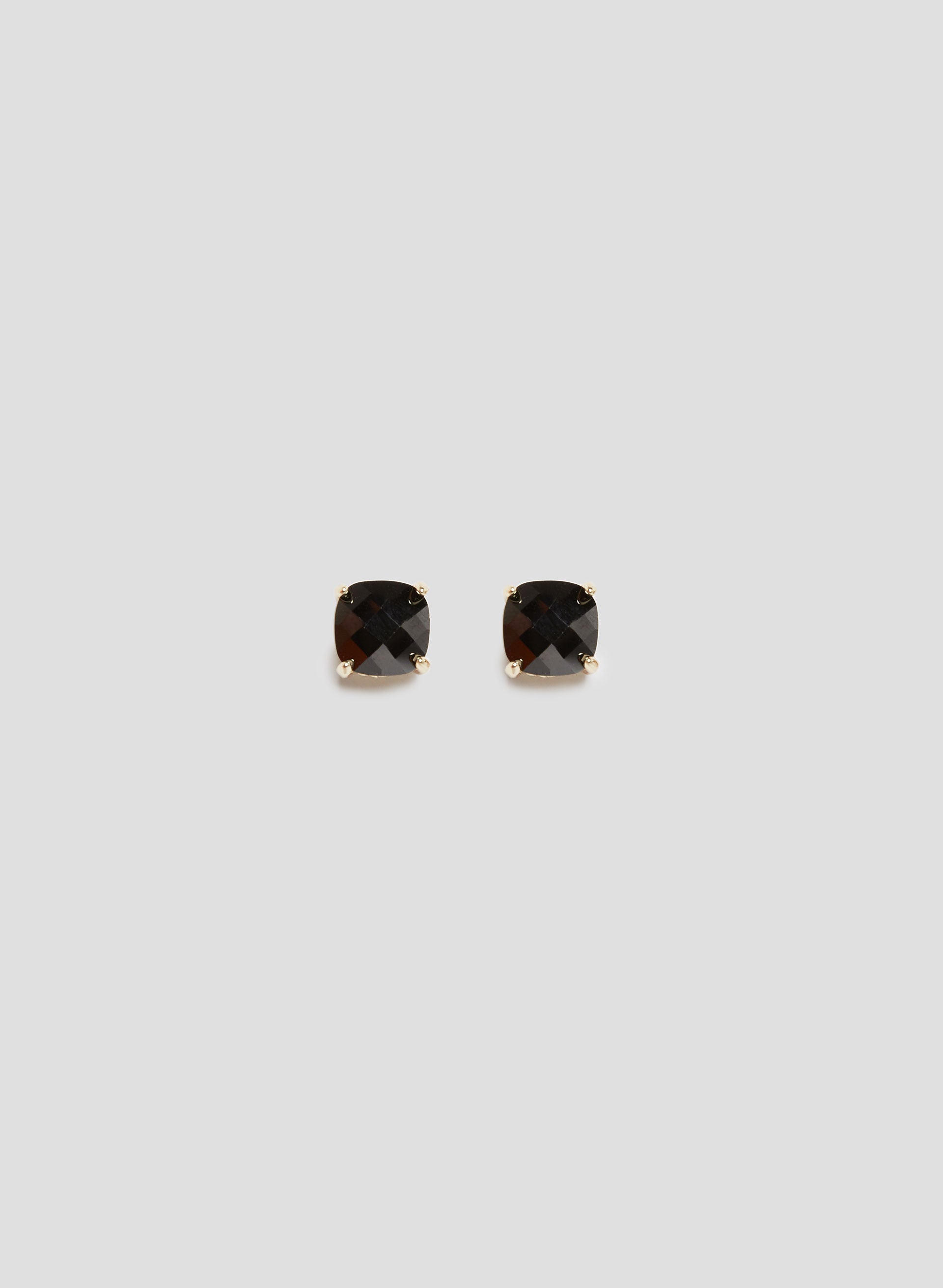 Faceted Stone Stud Earrings