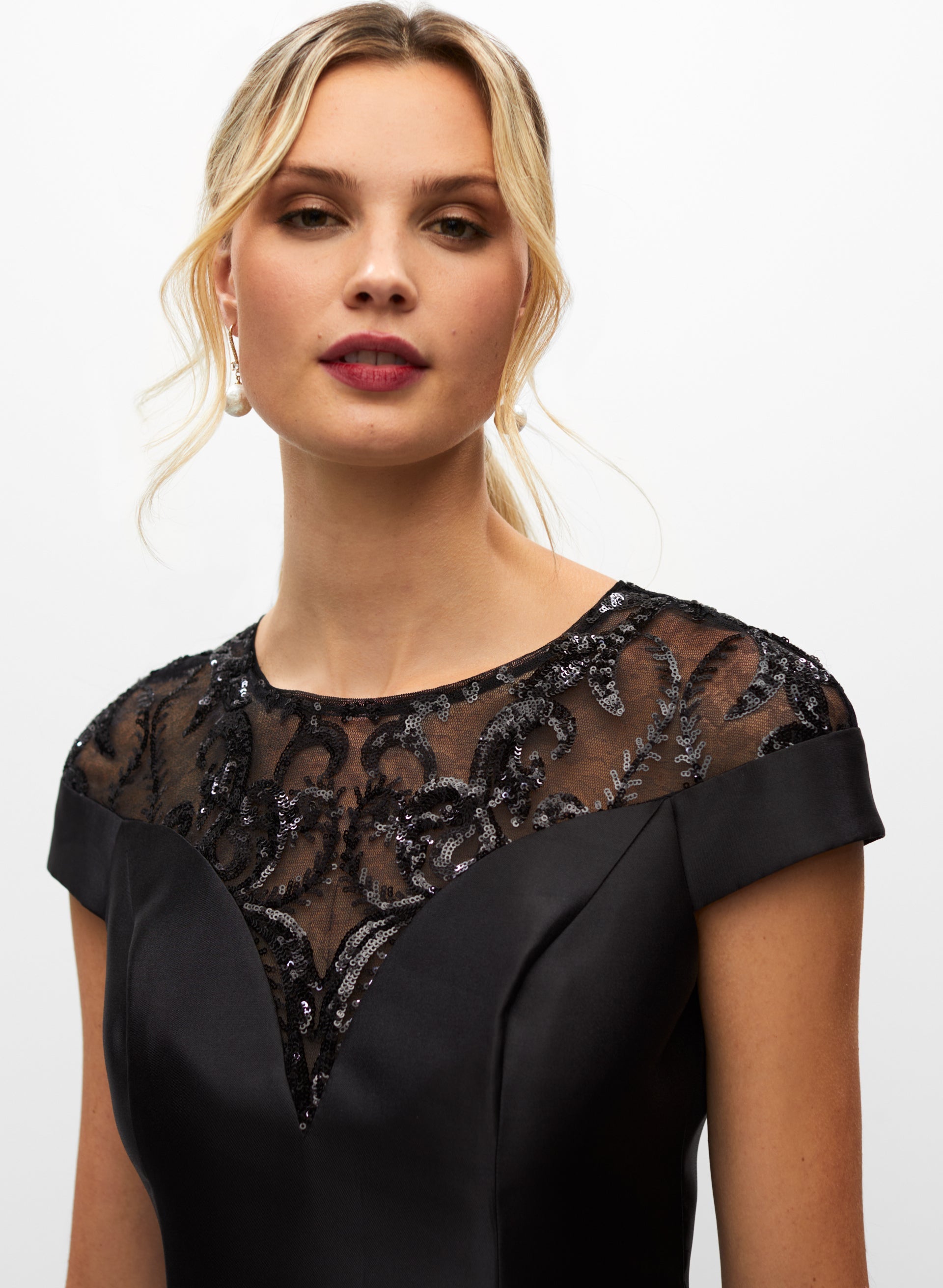 Adrianna Papell Sequin Mesh Dress