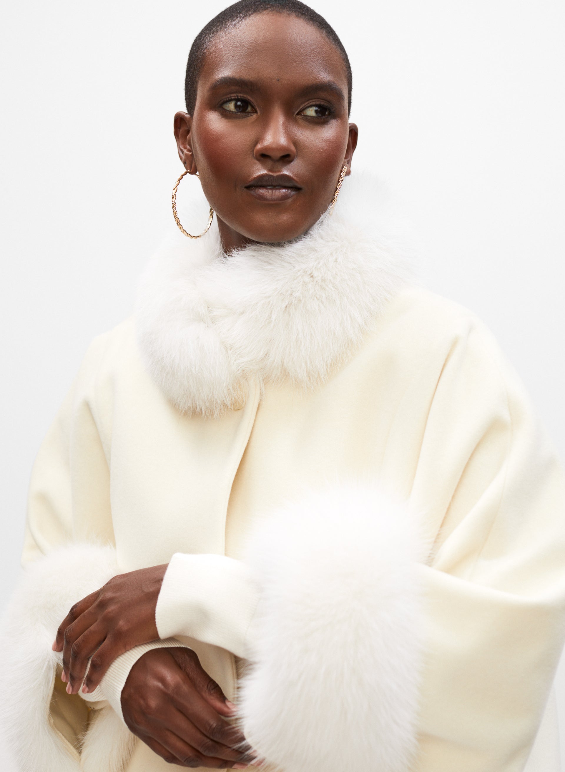 Mallia Wool Cashmere Blend Cape