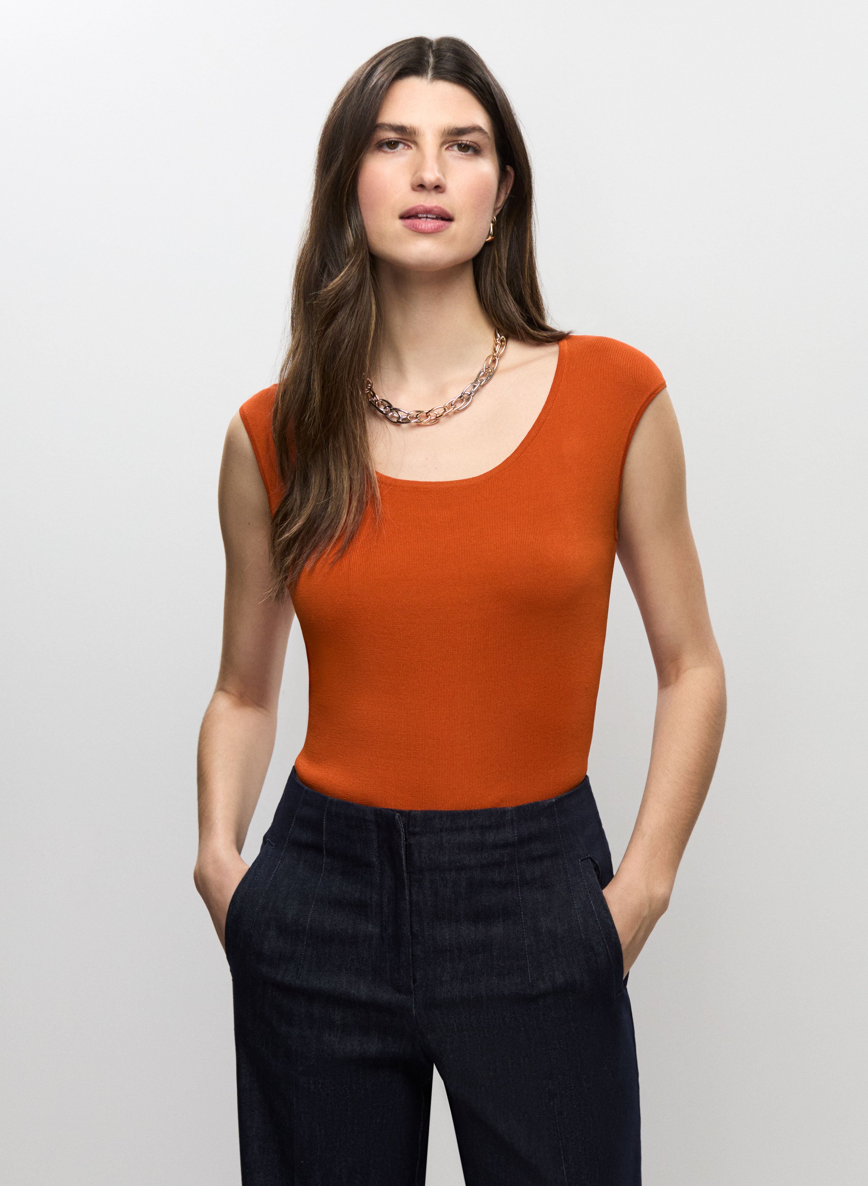 Fitted Cap Sleeve Top