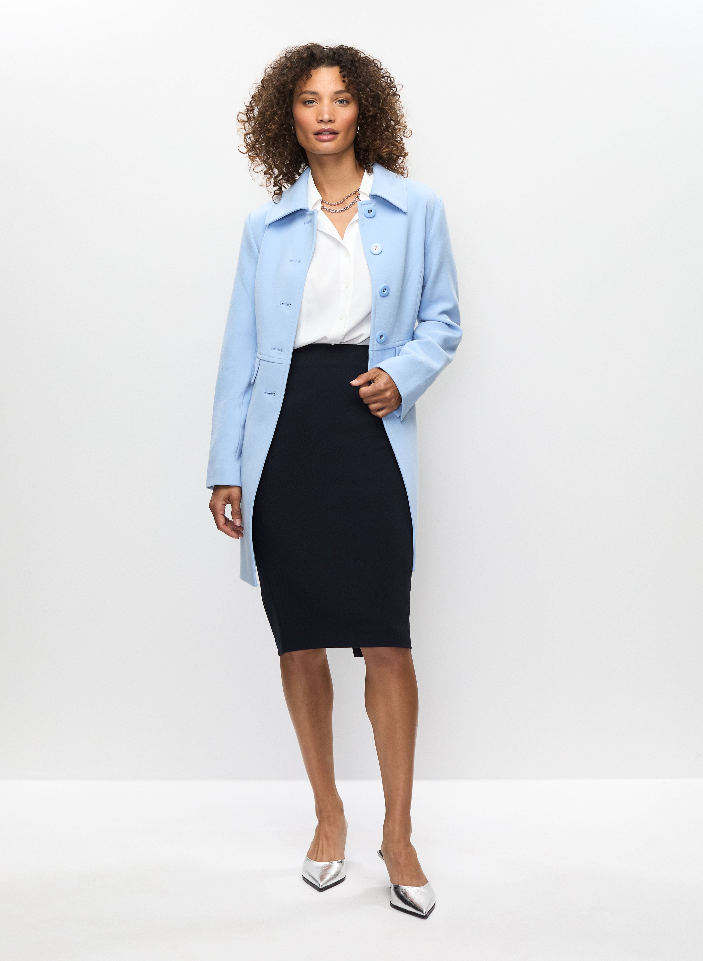 Tricotine Trench & Pencil Skirt