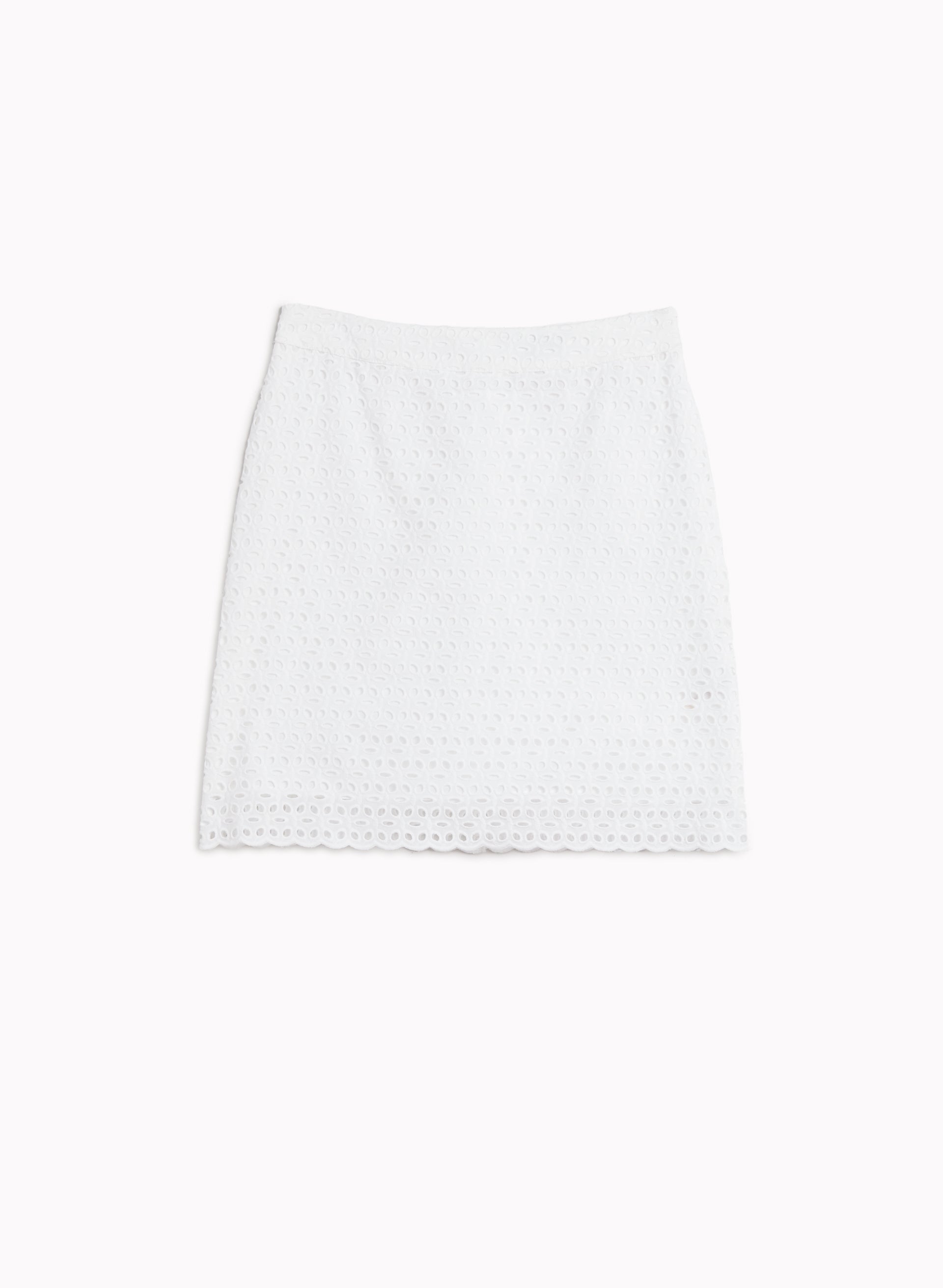 Cotton Eyelet Skirt