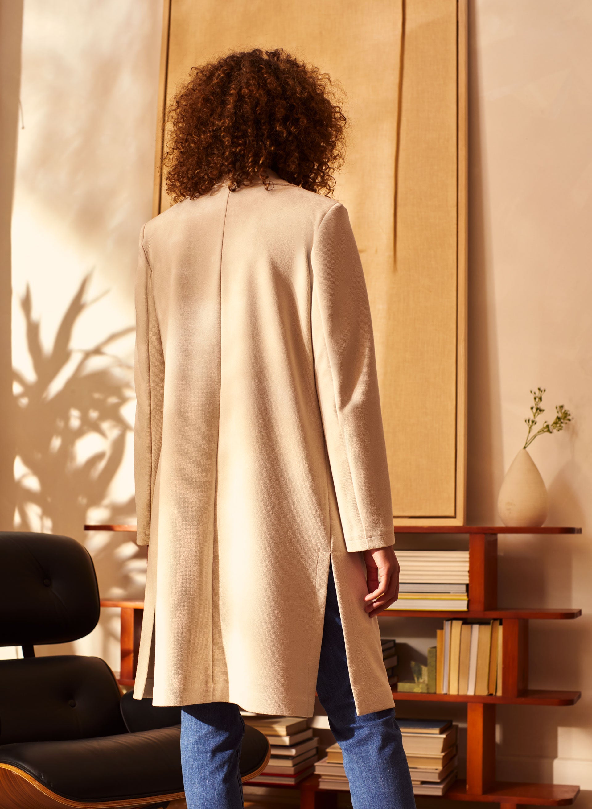 Faux suede duster new arrivals