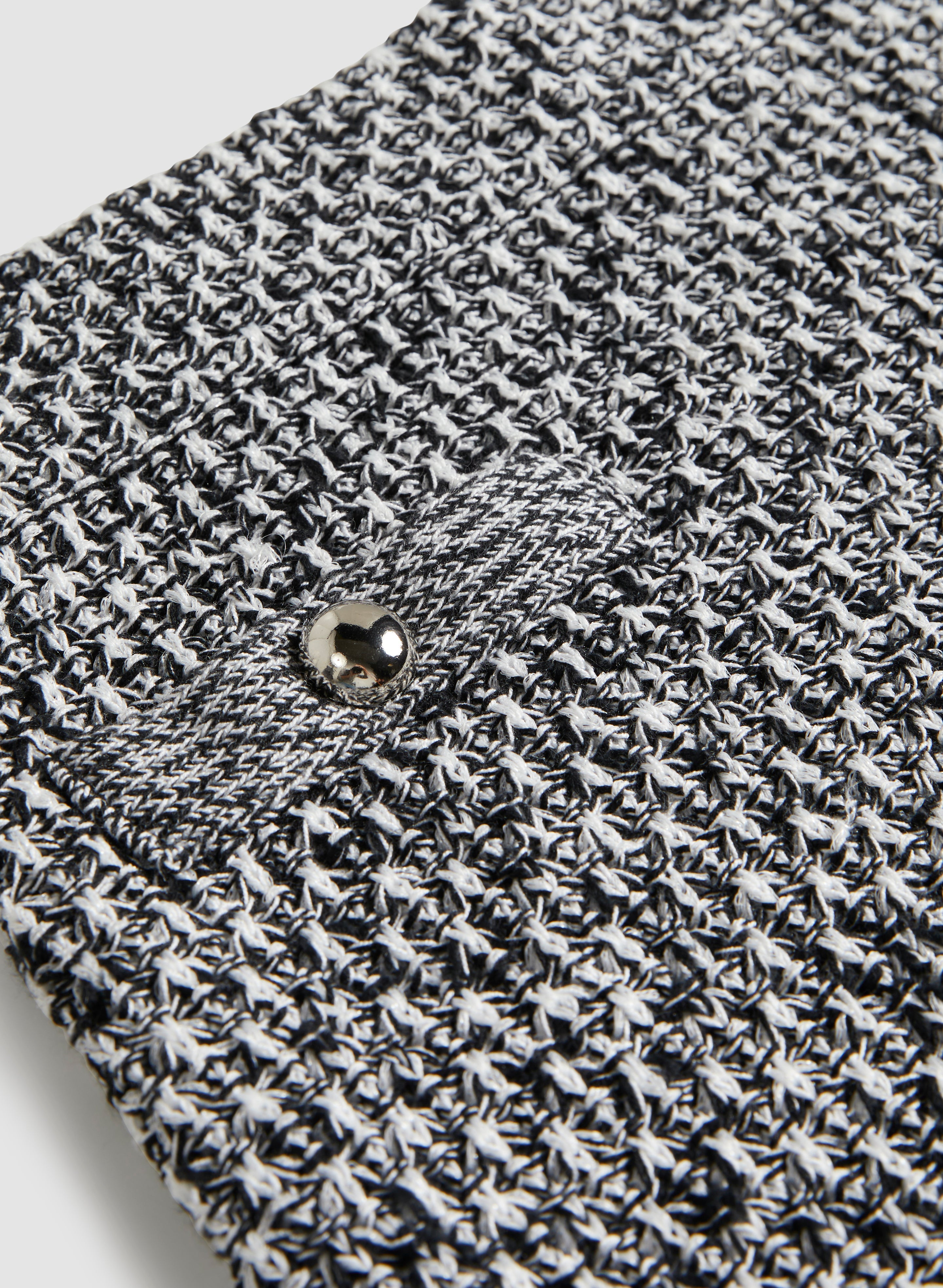 Button Detail Tweed Skirt