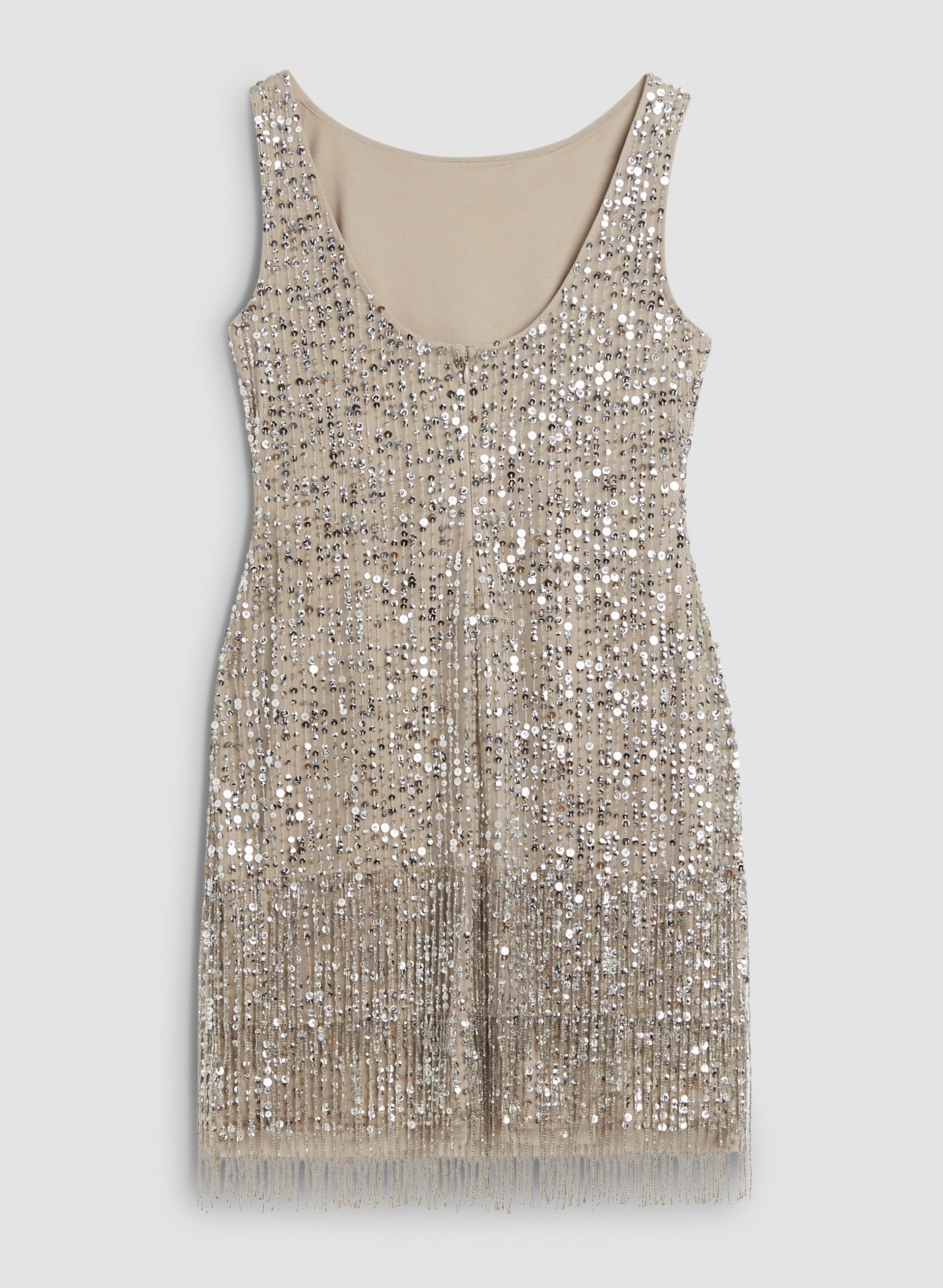 Adrianna Papell - Fringed Sequin Dress