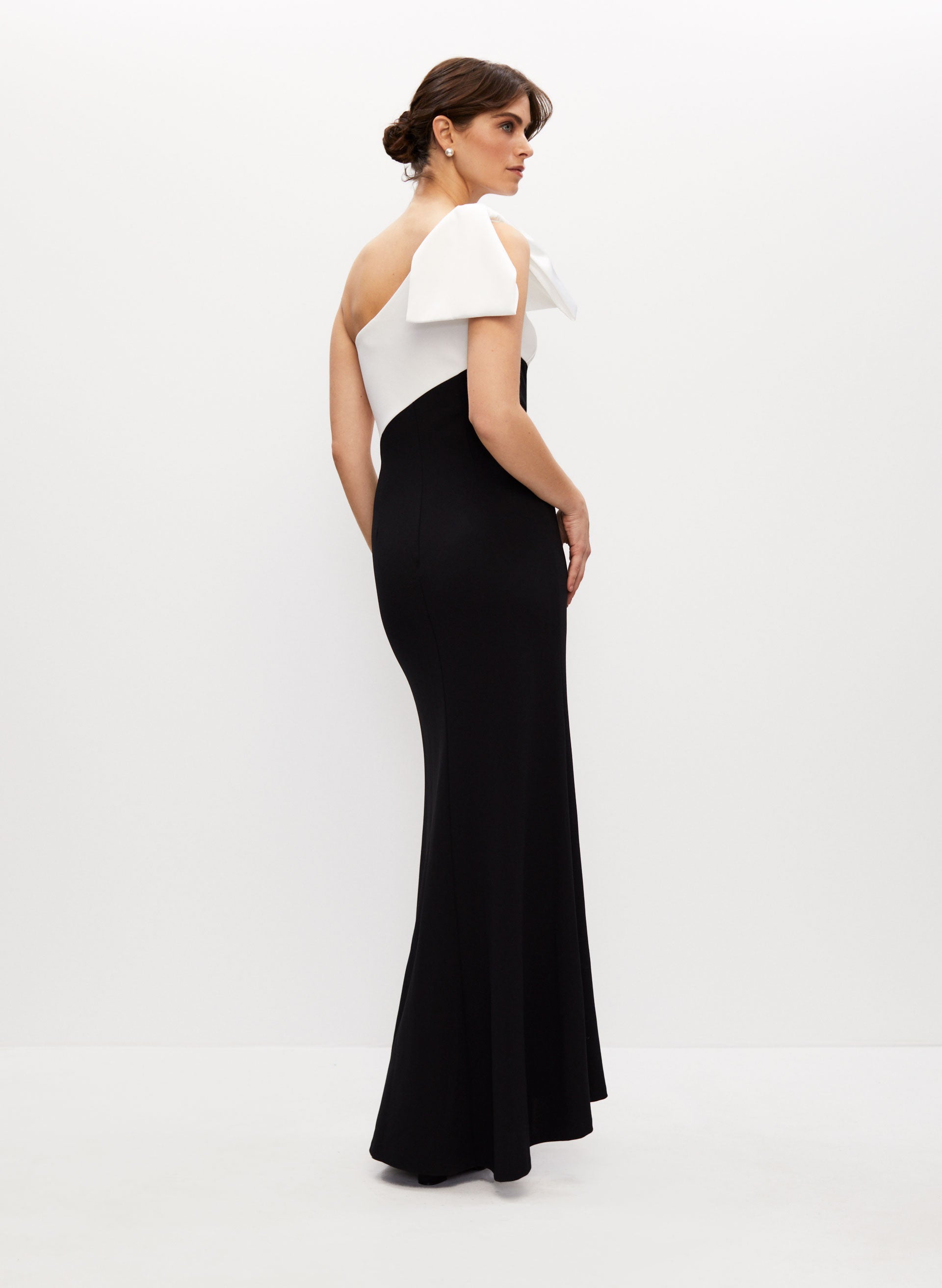 Eliza j off the shoulder bow gown outlet