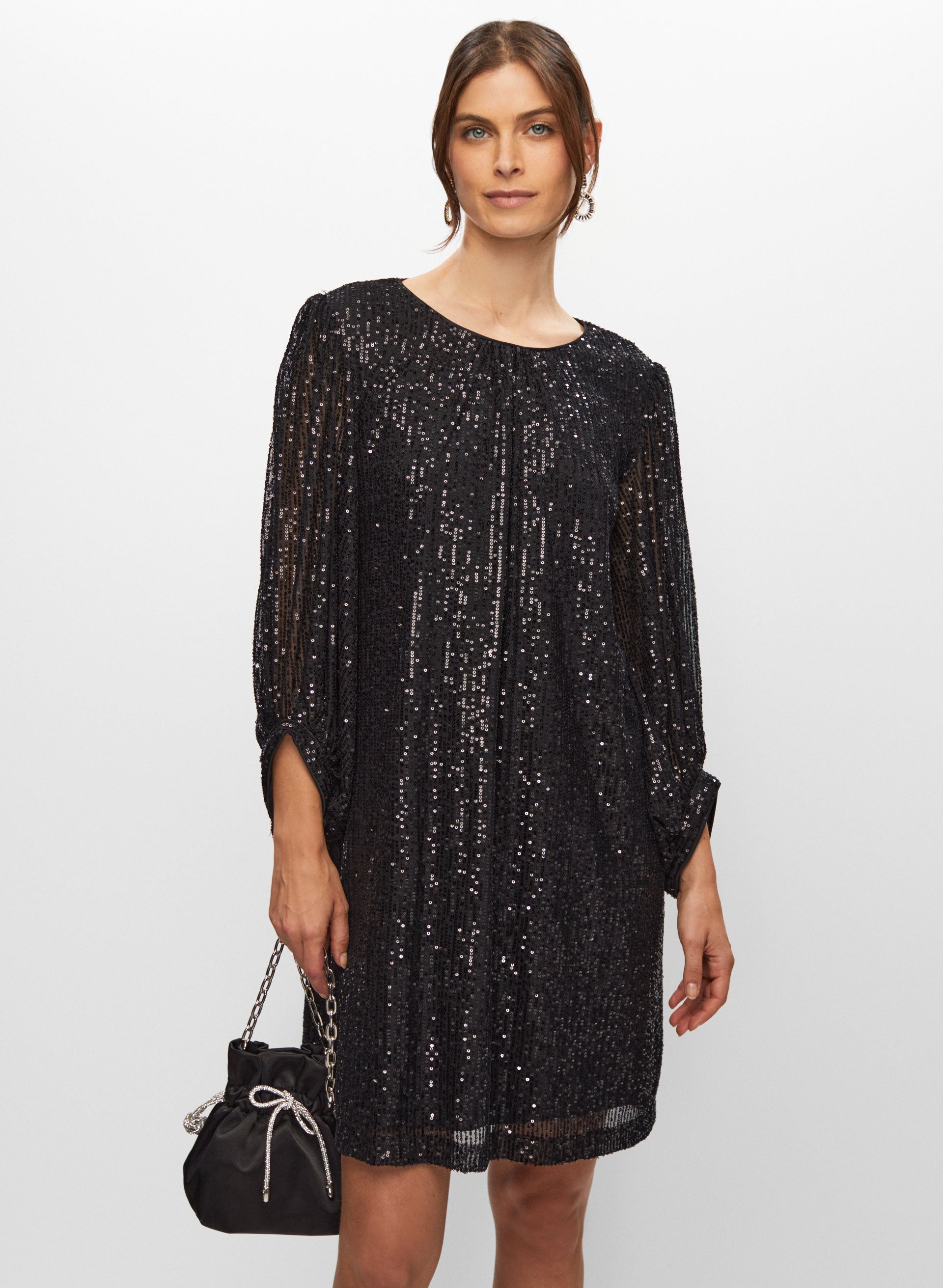 Bouffant Sleeve Sequin Dress Bouffant Sleeve Sequin Dress