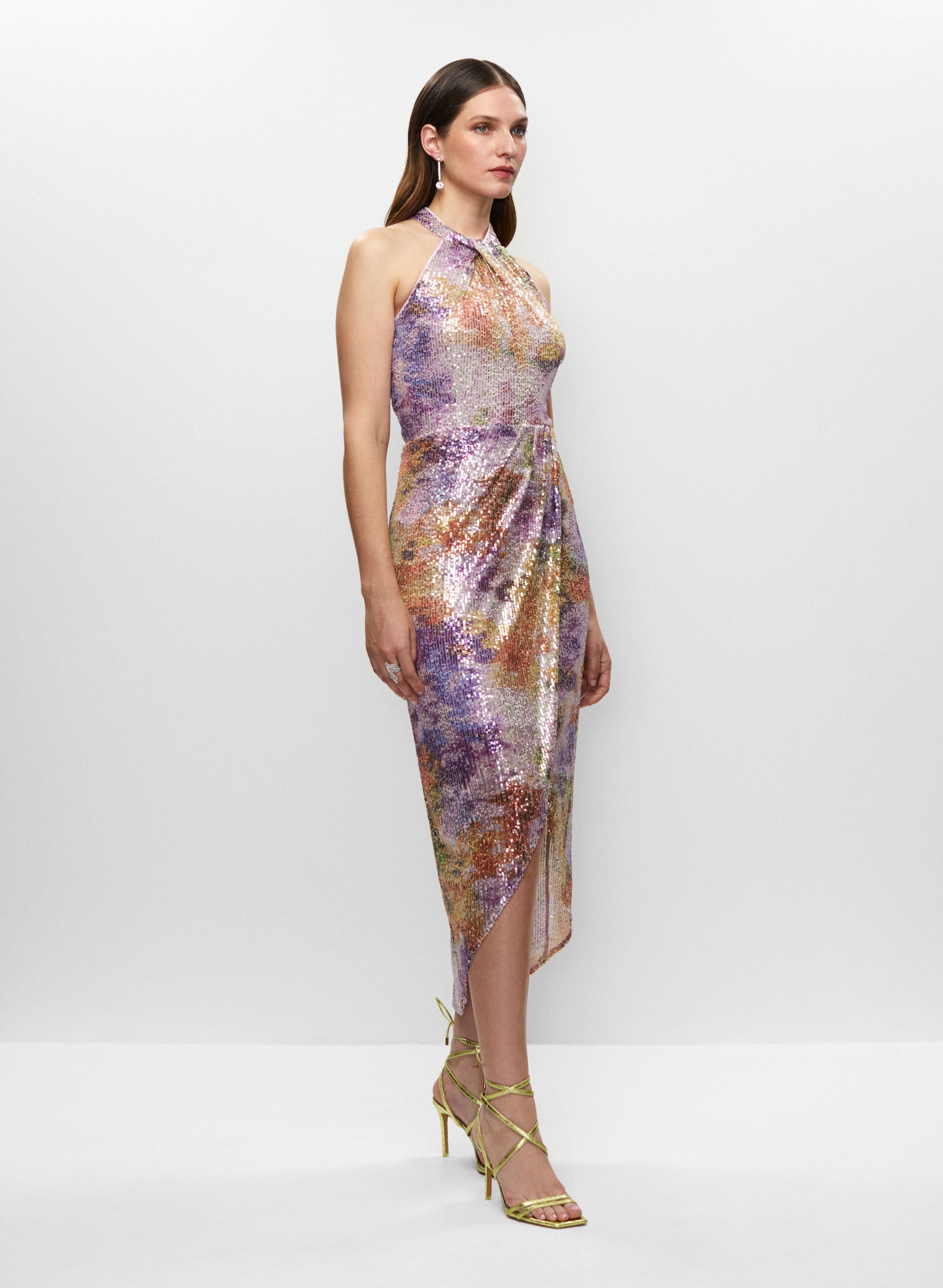 Asymmetric Sequin Dress