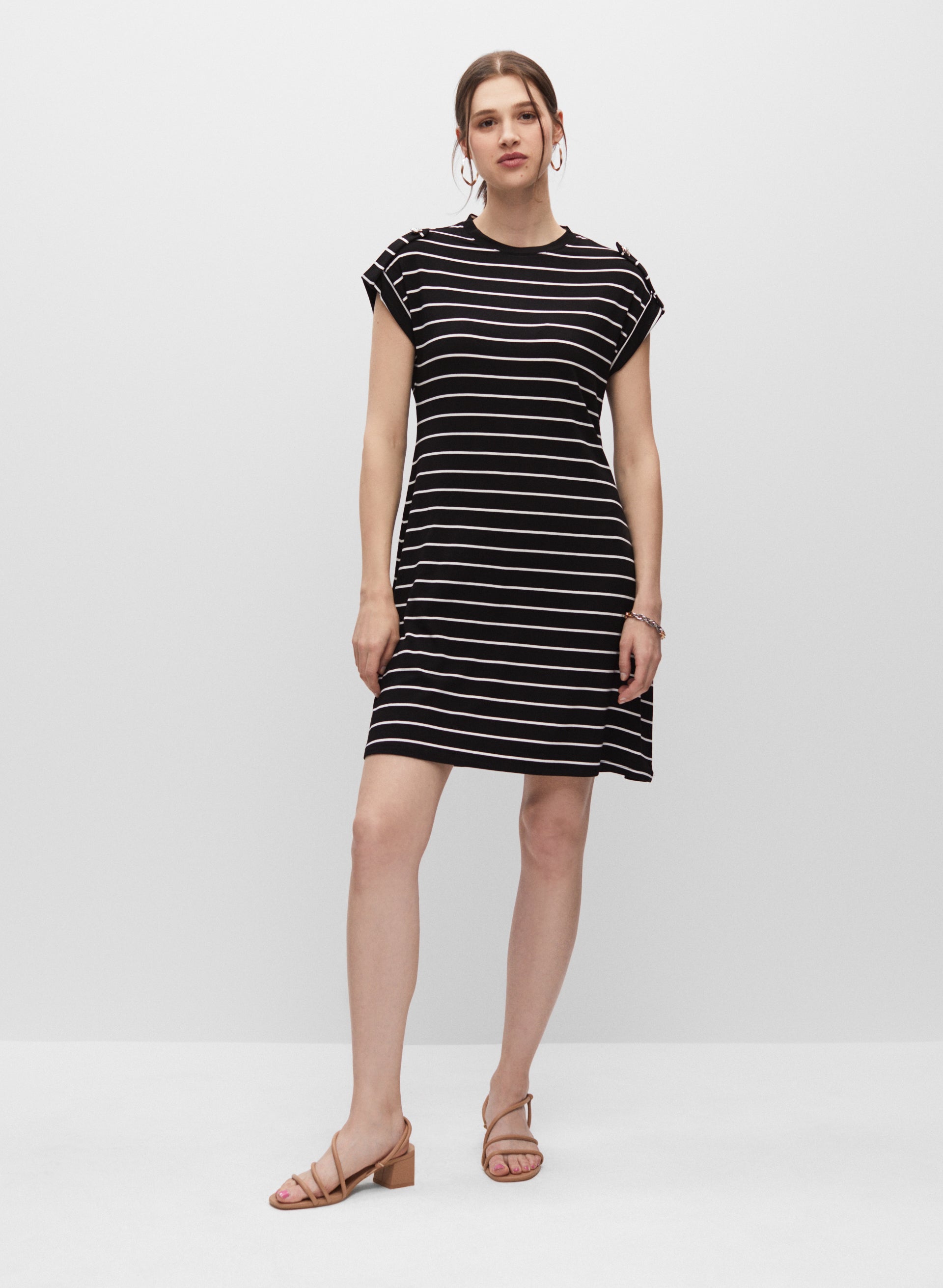 Stripe Print T-Shirt Dress