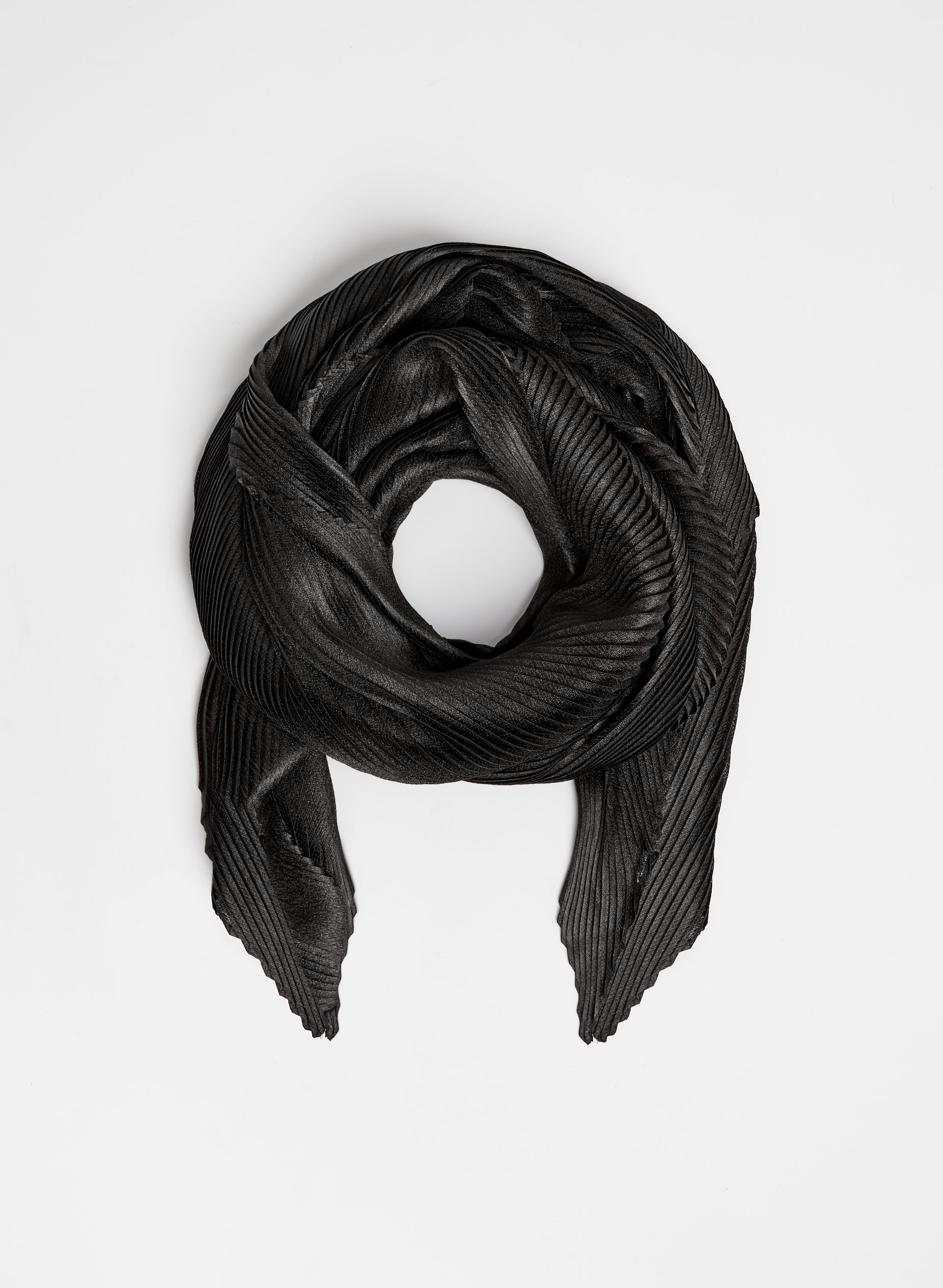 Black pleated scarf clearance