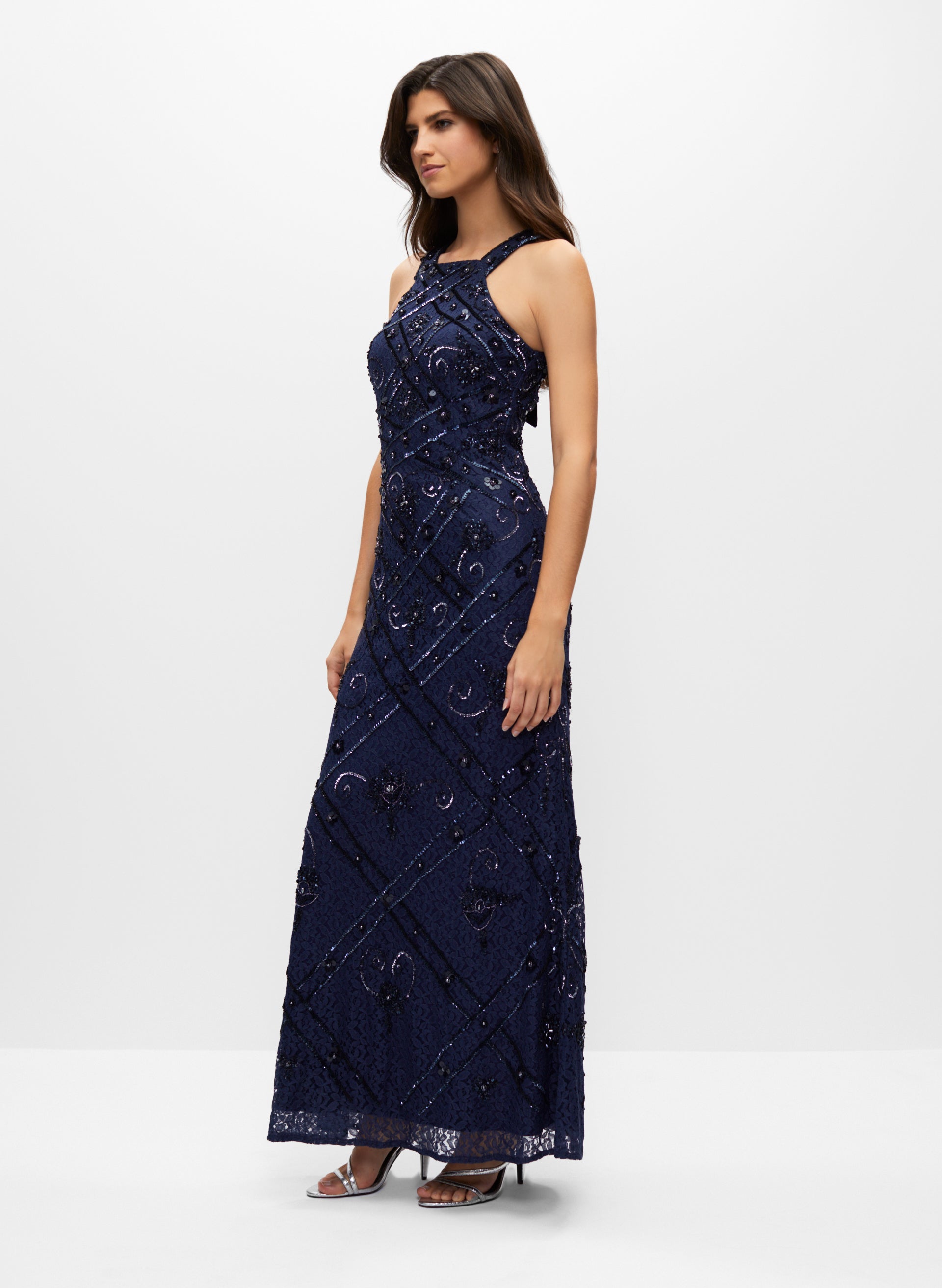 Adrianna Papell - Beaded Mesh Gown