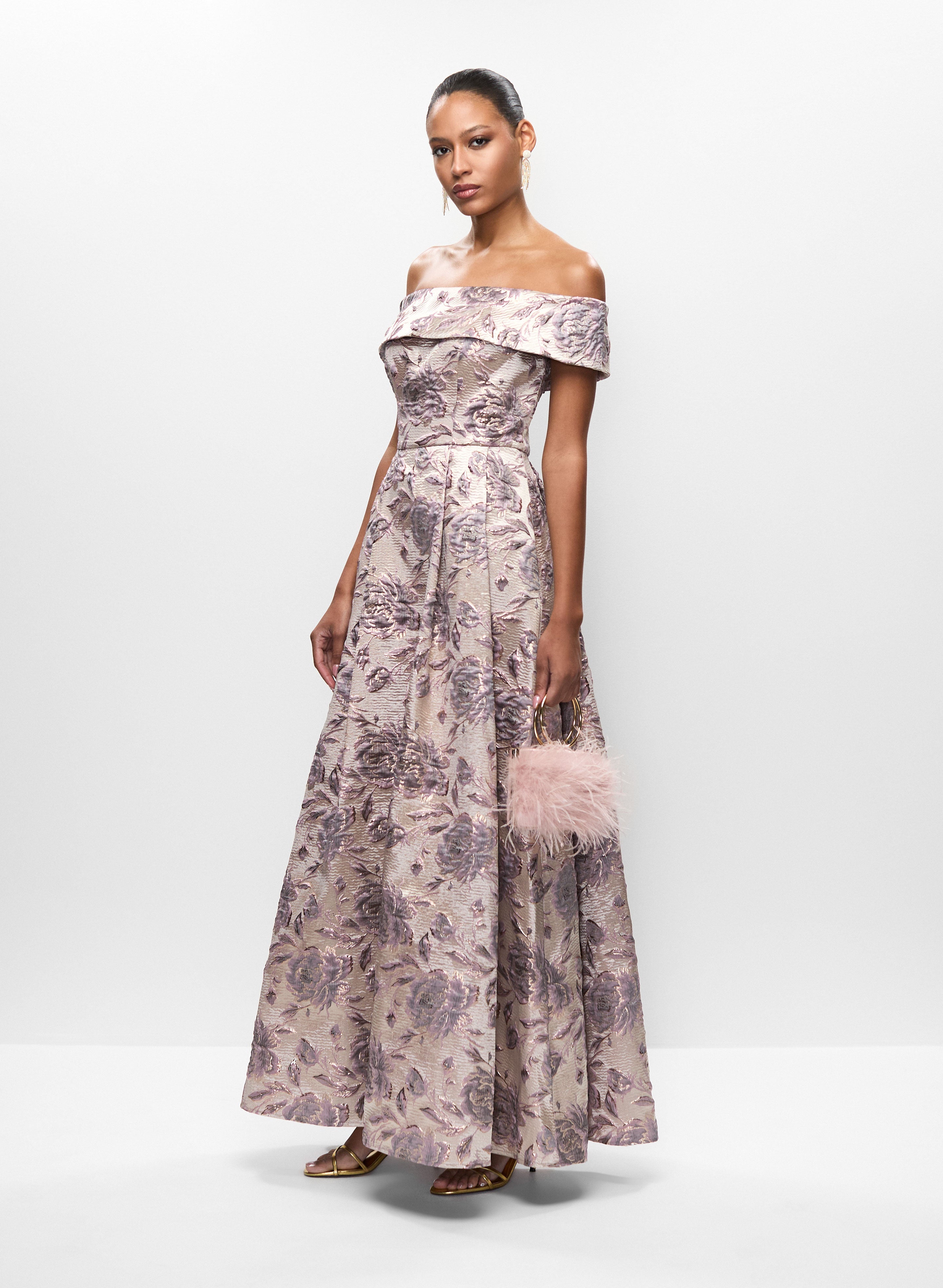 Bardot Embroidered Dress & Graduated Chandelier Earrings Bardot Embroidered Dress & Graduated Chandelier Earrings