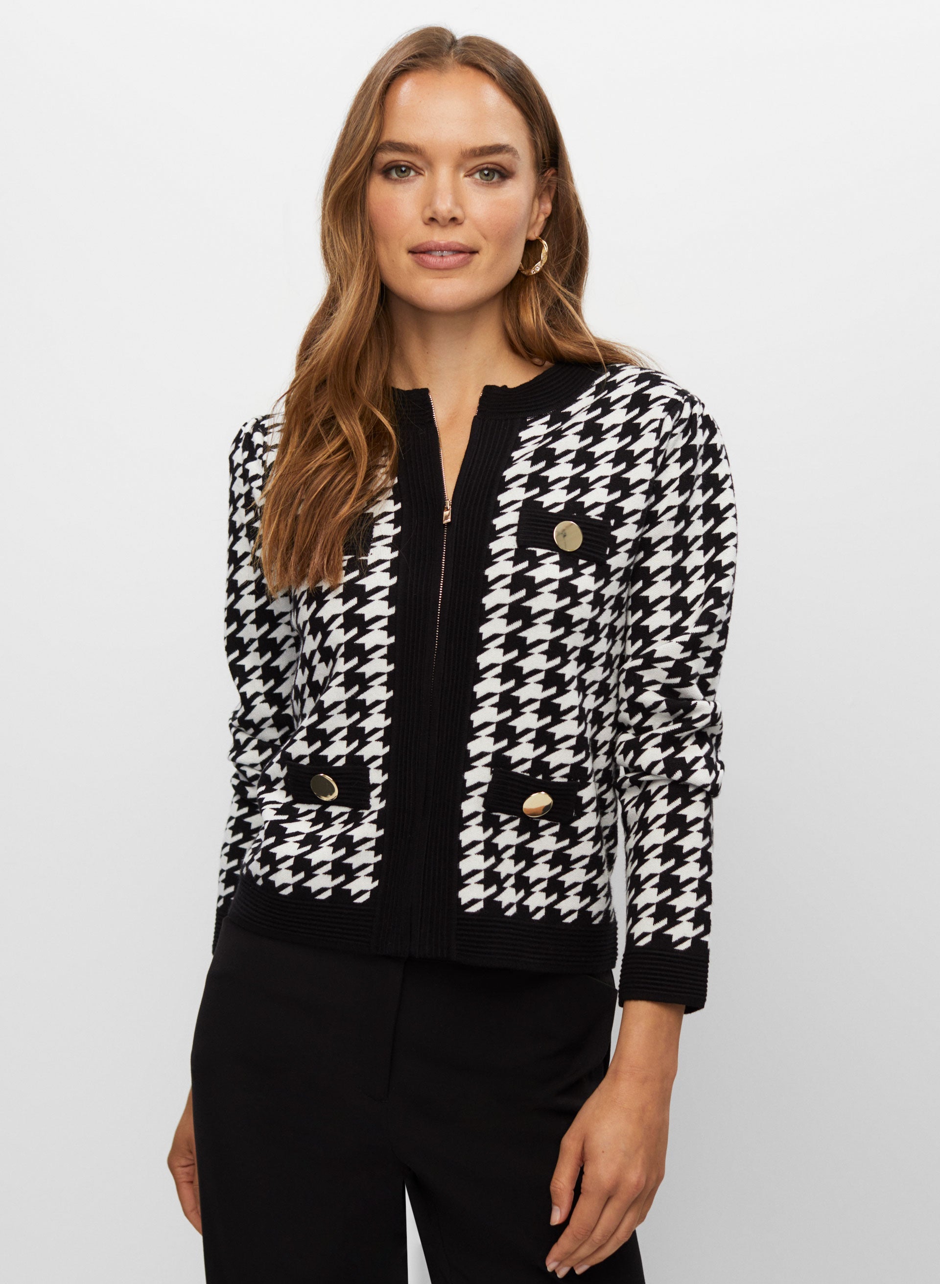 Herringbone cardigan hotsell