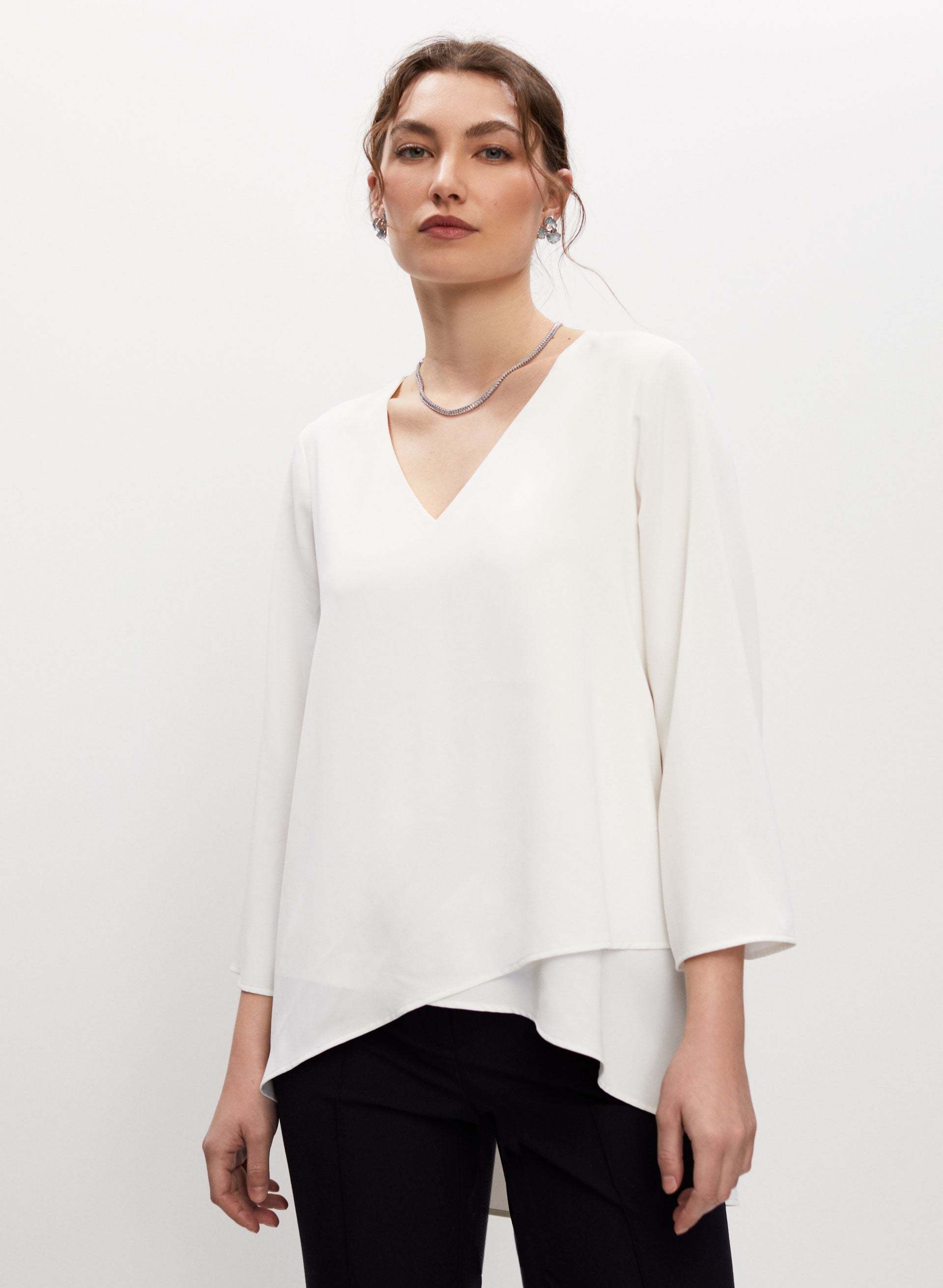 Layered Effect Asymmetric Blouse