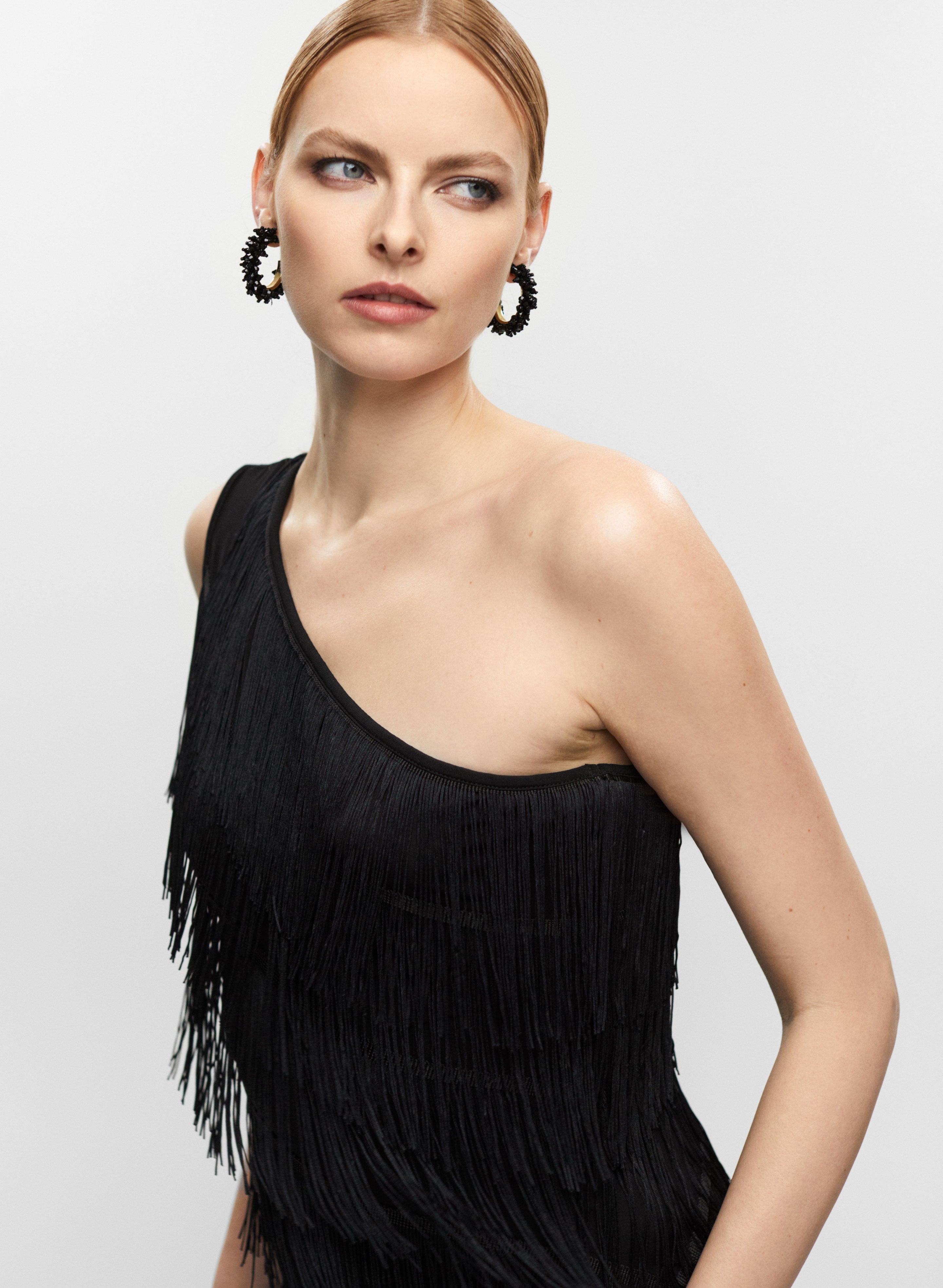 Fringe tiered dress online