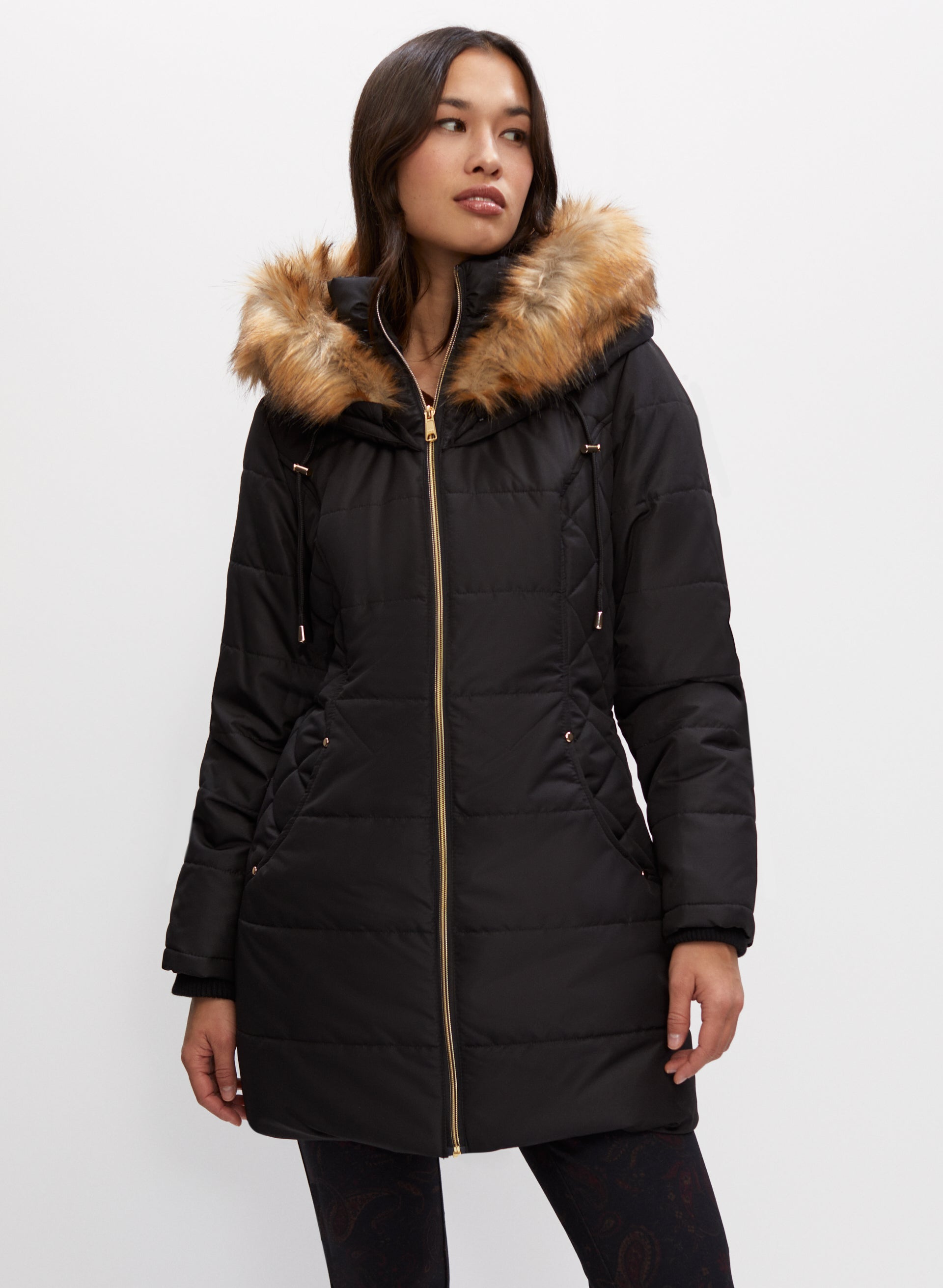 Down quilted coat best sale