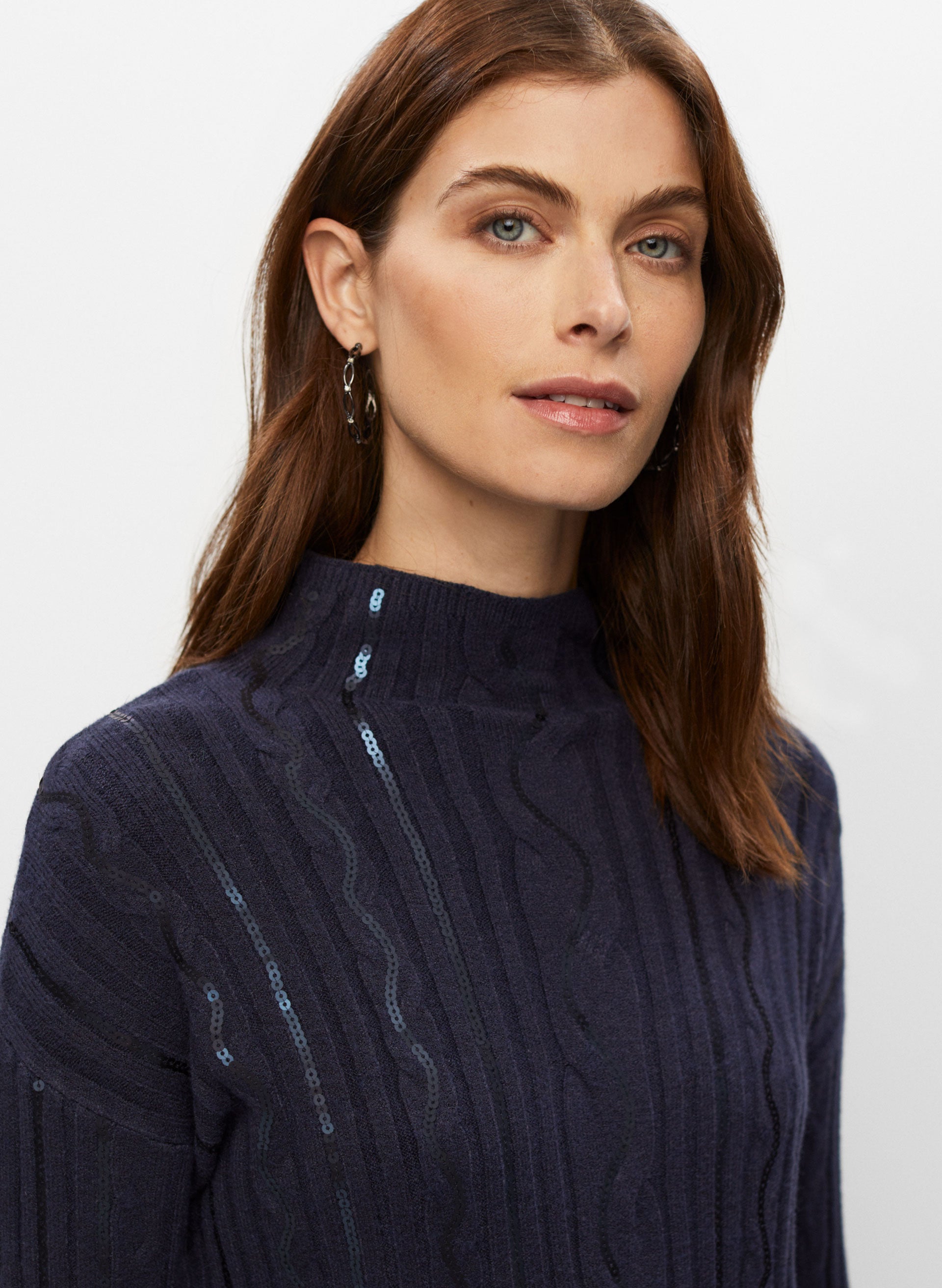 Navy blue tunic sweater discount